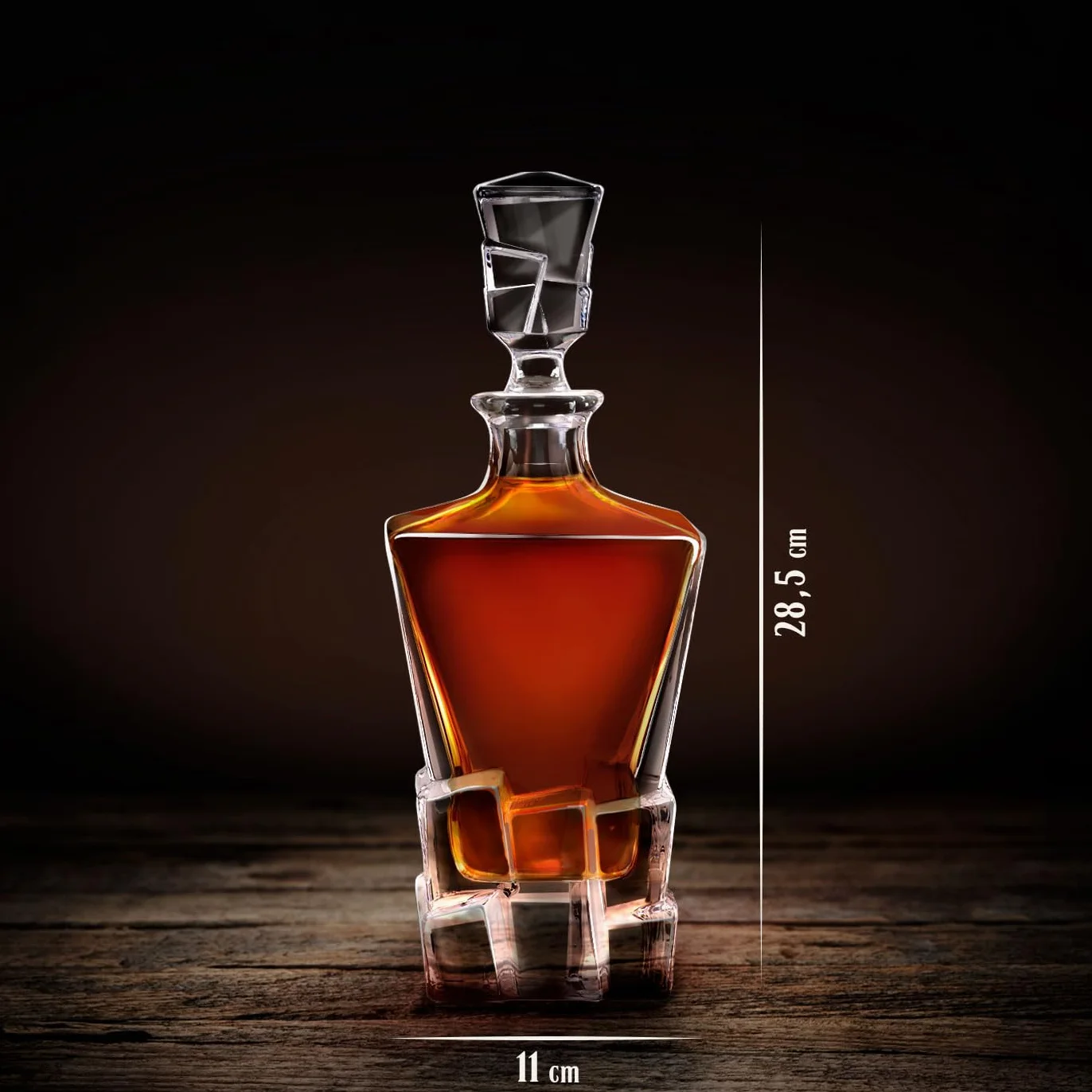 Maverton Karafka do Whisky – 950 ml - Elegancki Prezent dla Mężczyzny - Szkło Premium na Alkohol - Do Bourbona, Koniaku - Dzień Ojca, Urodziny, Rocznica