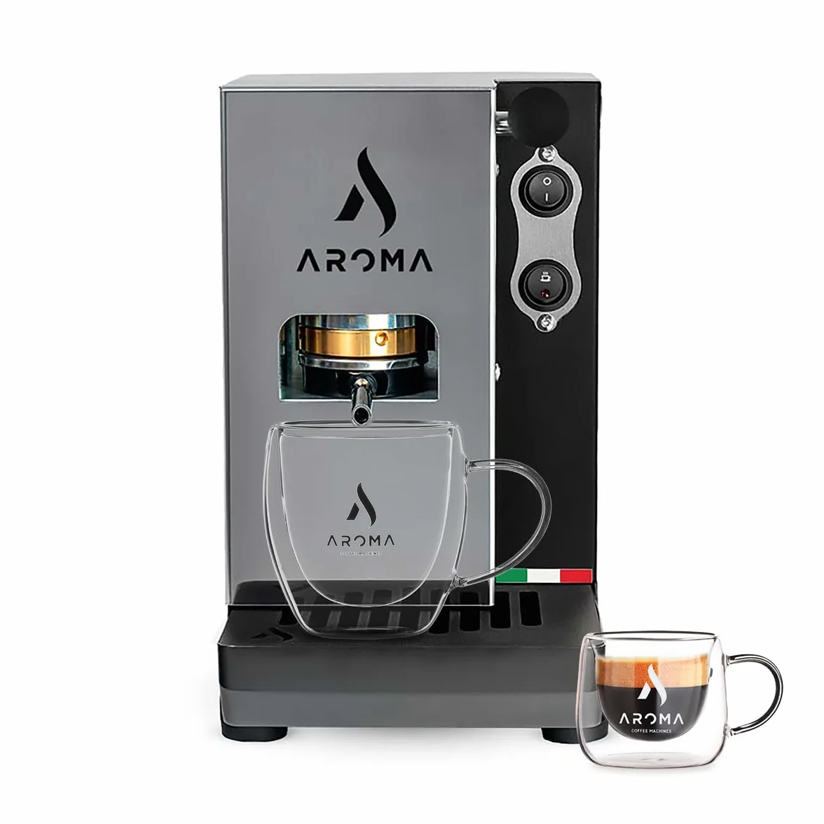 Ekspres do kawy Aroma Plus+ Espresso kapsułki ESE 44 mm kolor czarny