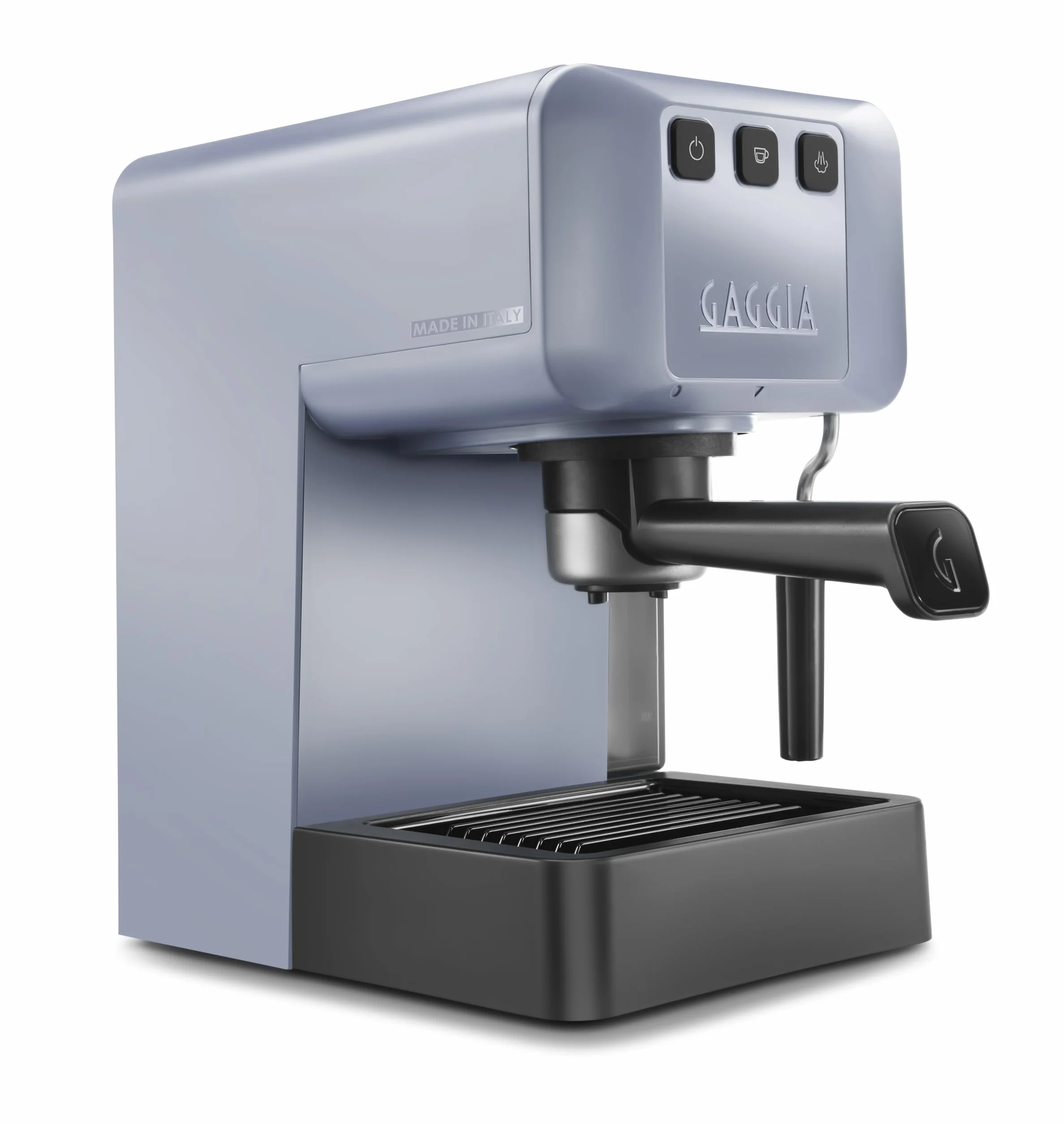 Gaggia EG2109 Grey ręczny ekspres do kawy do espresso, mielone lub gofrowe, system POD do kremowego espresso z goframi, automatyczna wstępna infuzja, 15 bar, model 2023, 100% Made in Italy