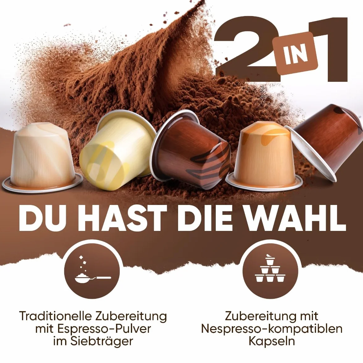 ProfiCook® ekspres do kawy, portafiltr, włoska profesjonalna pompa do espresso, 20 barów, do kawy w proszku i kapsułek kompatybilnych z Nespresso, portafilter do ekspresu do kawy, PC ES 1267