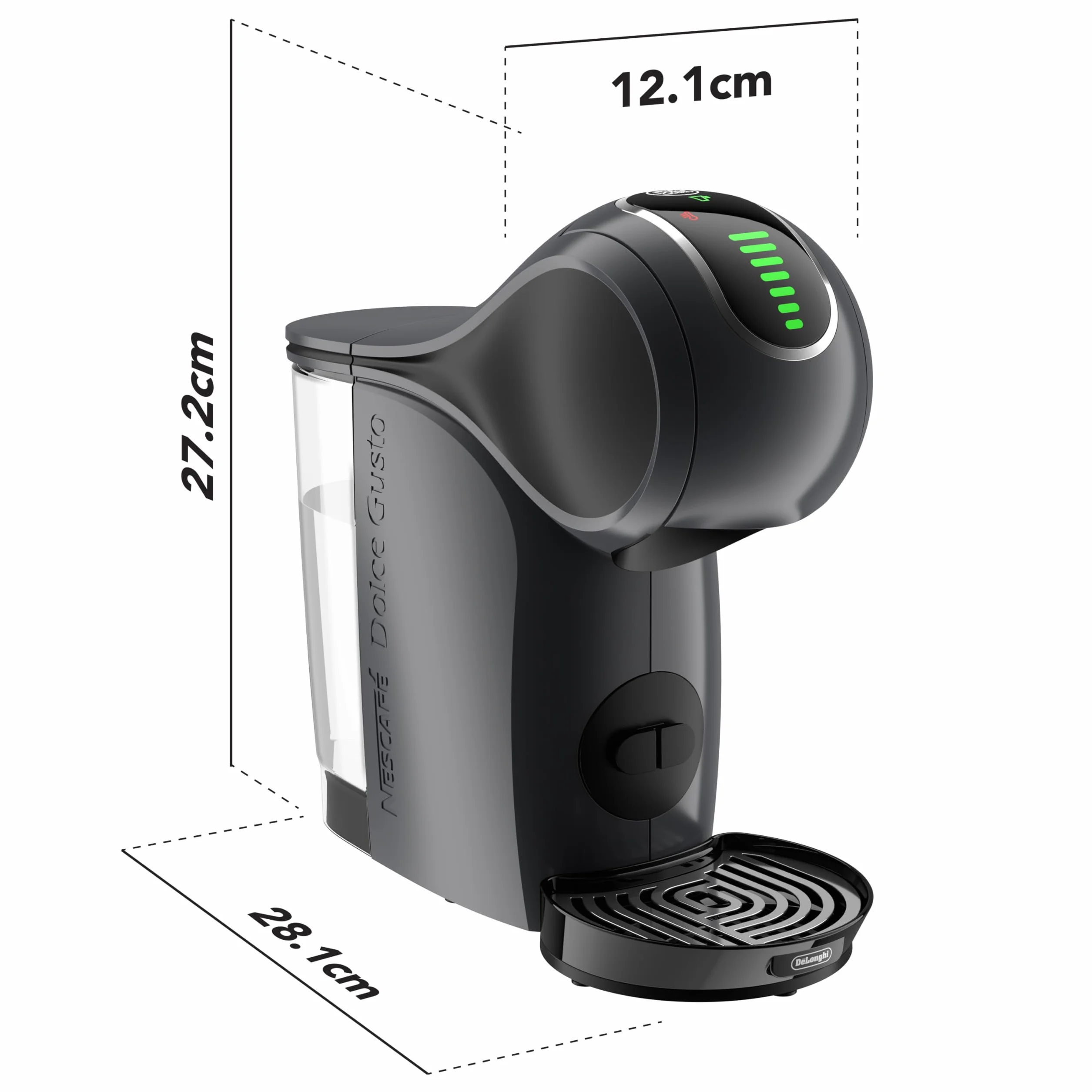 De'Longhi Nescafé Dolce Gusto, Genio S Touch EDG426.GY, ekspres do kawy na kapsułki, espresso, cappuccino, latte i inne, łupkowo-szary