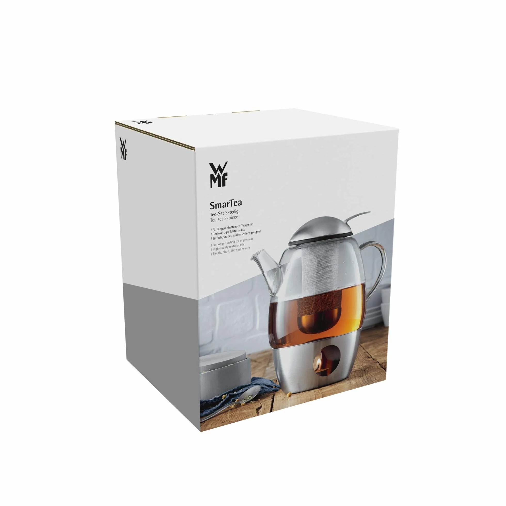 Wmf Smartea Dzbanek do Herbaty z Podgrzewaczem, Srebrny, 1 l