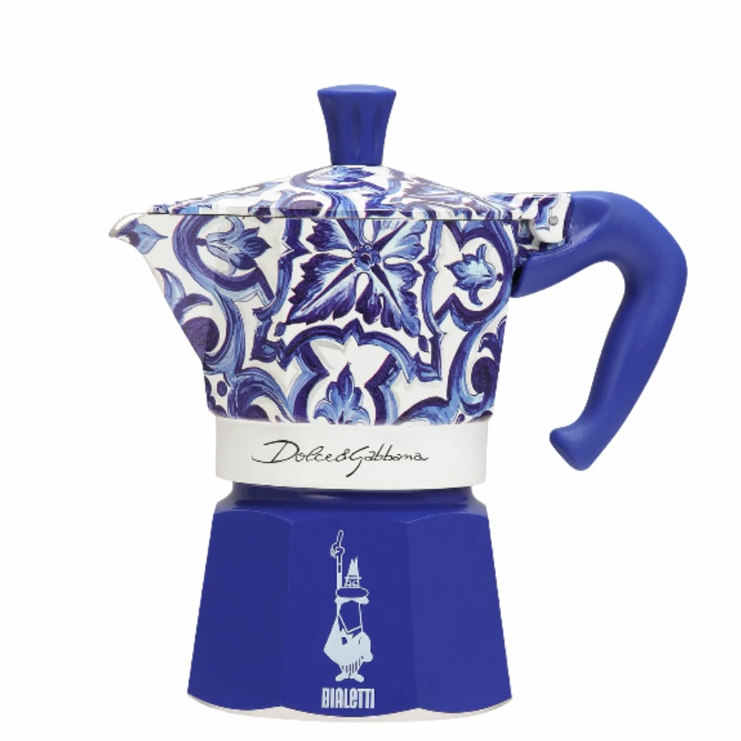 Bialetti Dolce & Gabbana Mocha Express Blue Mediterraneo na 3 filiżanki, Direct Fire (ekspres do kawy, ekspres do espresso)