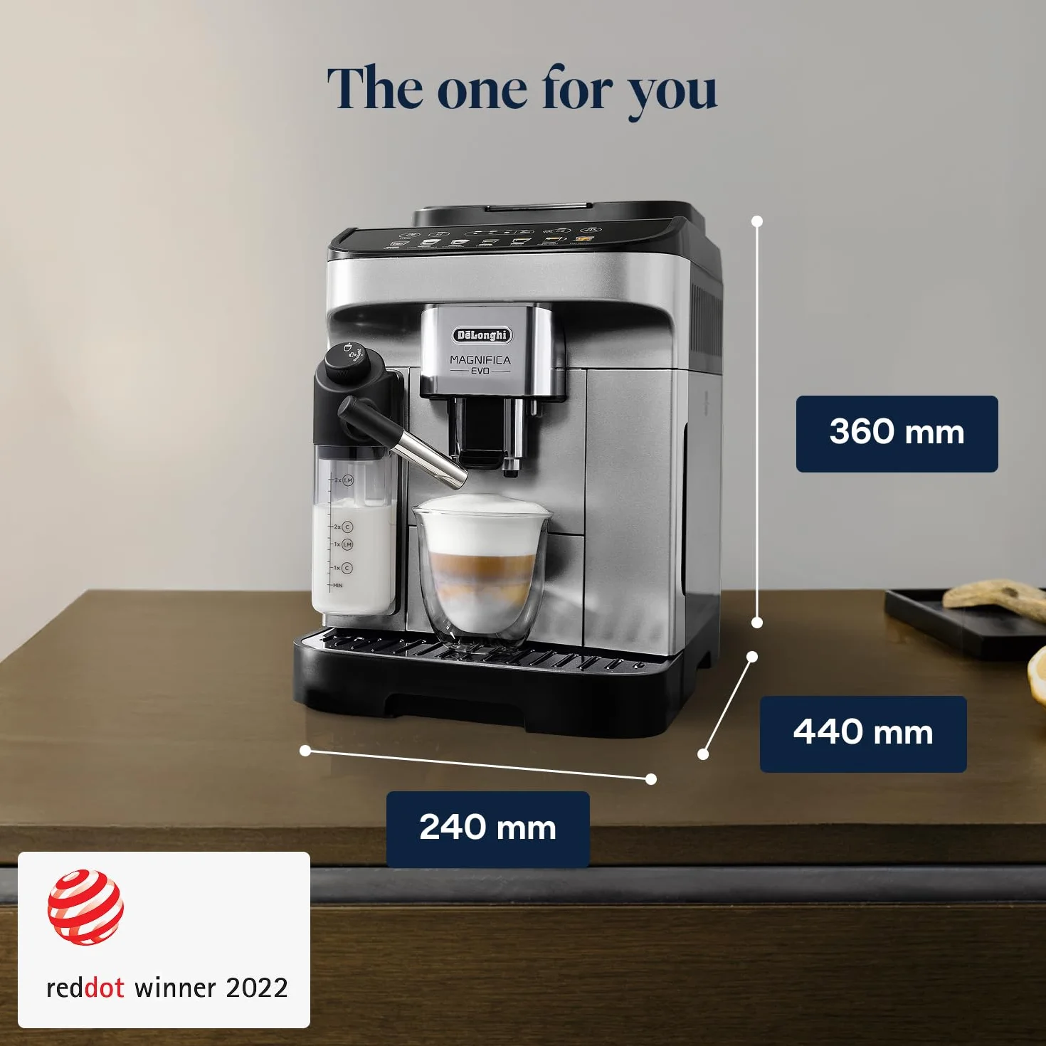 De'Longhi Magnifica Evo ECAM292.81.SB, w pełni automatyczny ekspres do kawy z systemem mlecznym, 7 przycisków bezpośredniego wyboru do cappuccino, espresso i innych specjałów kawowych, panel