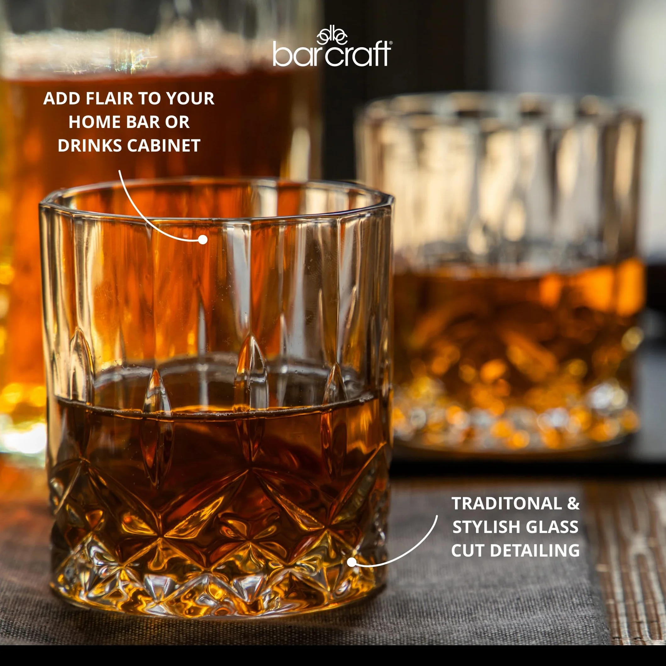 Barcraft Zestaw do Whisky, Przezroczysty, 5 Elementów