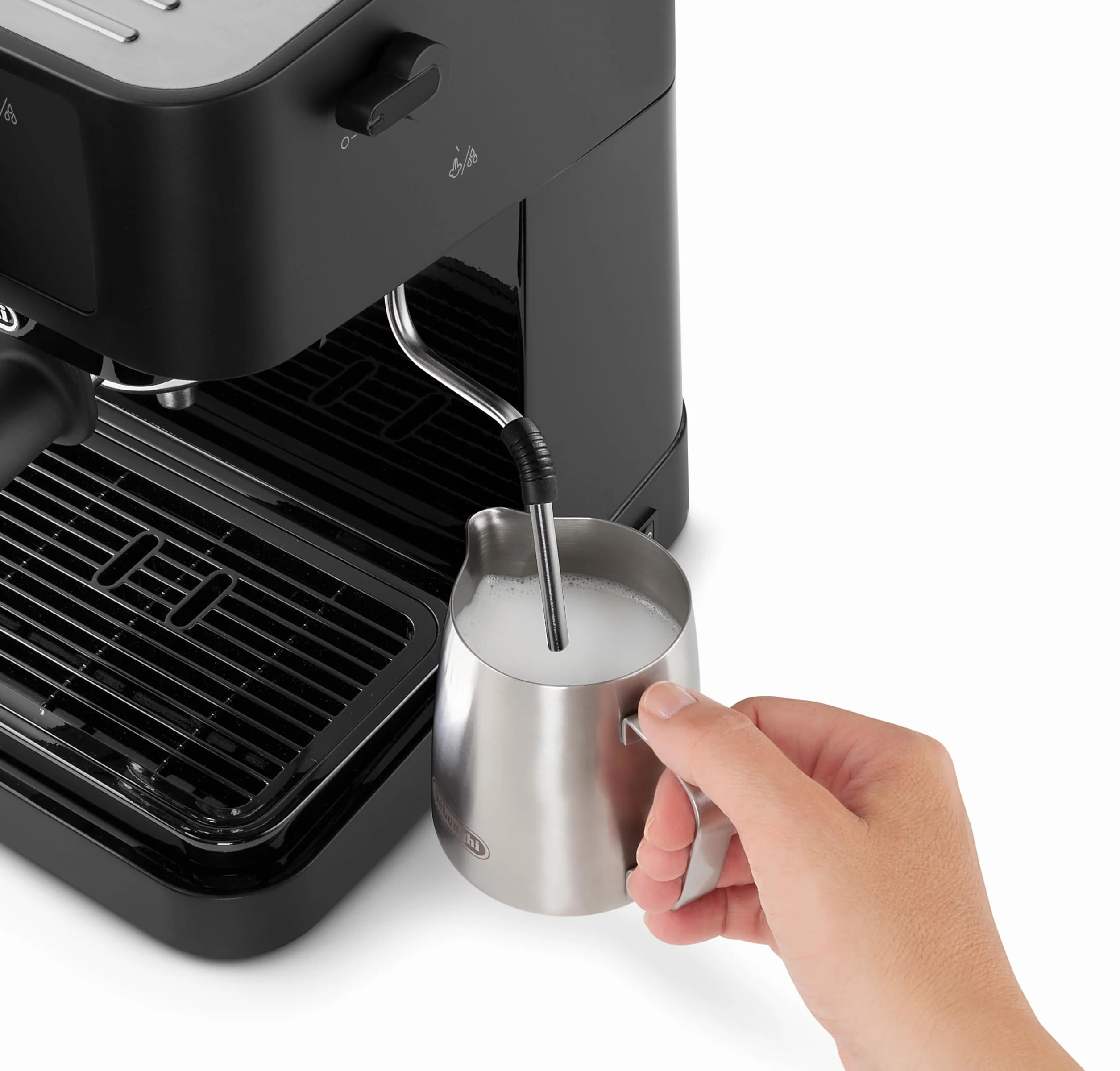 De'Longhi EC 230.BK Automatyczny Ekspres do Kawy, Tworzywo Sztuczne/Metal, 1100 W, 1 Litr, Czarny/Srebrny