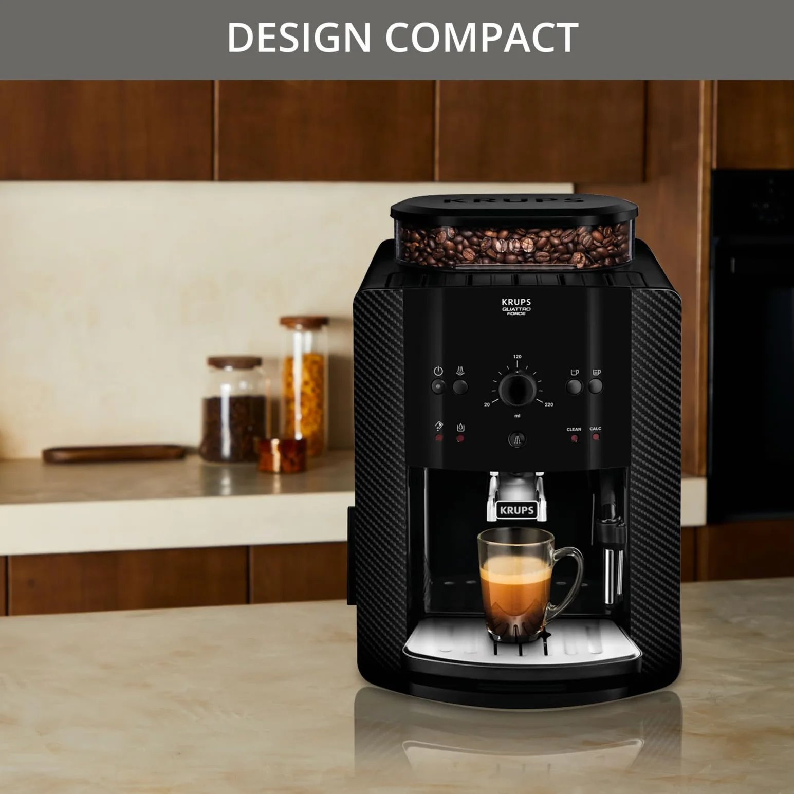 Krups Essential Noir Ekspres do Kawy, Czarny, 1,6L