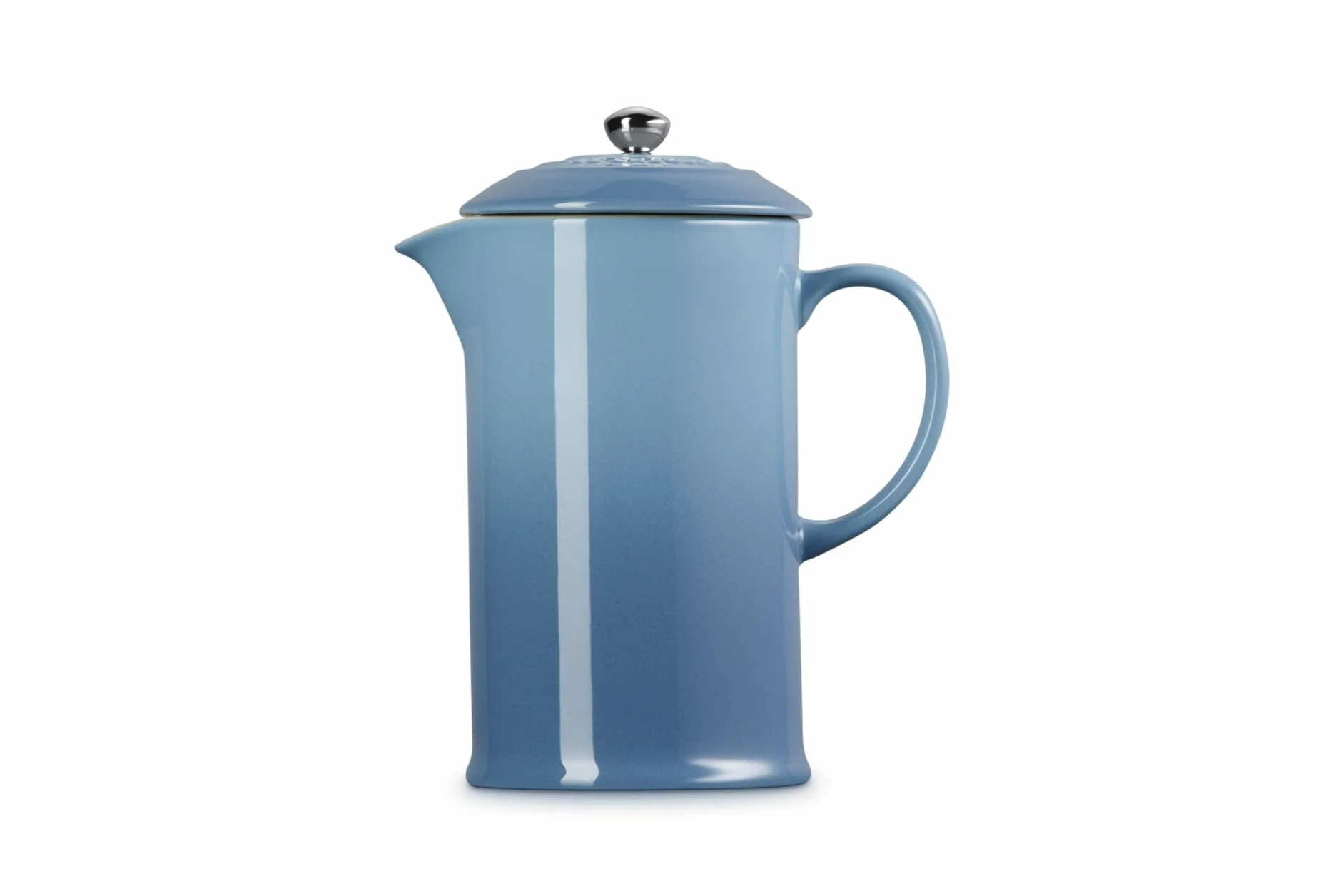 Le Creuset Zaparzacz do kawy/French Press z wkładem ze stali nierdzewnej, 800 ml, kamionka, Chambray, 60706084340003