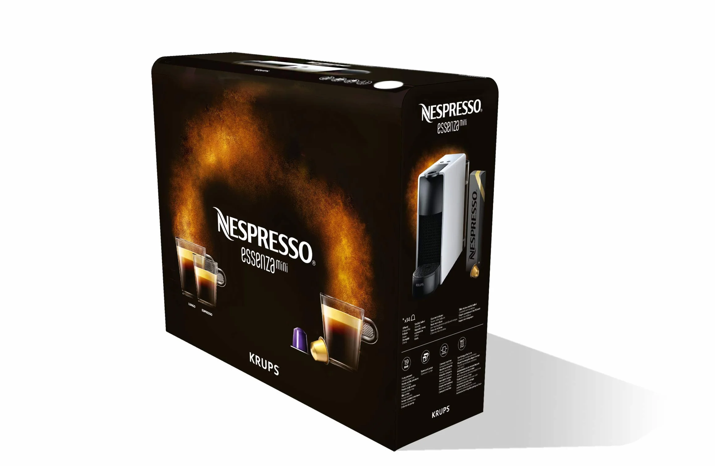 Krups Essenza Mini Ekspres do Kawy, Biały/Czarny, 1450W 240V