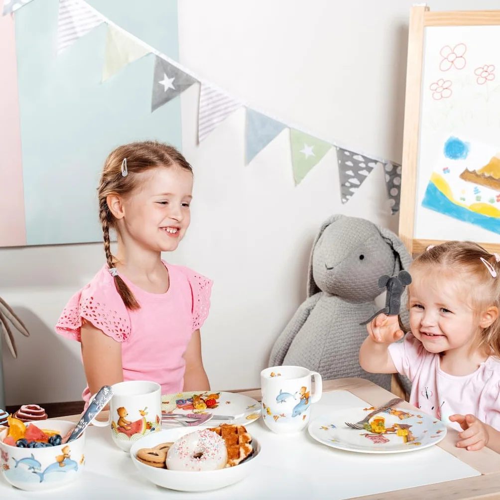 Villeroy & Boch Happy as a Bear miska na musli, 440 ml, wysokiej jakości porcelana, biała/kolorowa