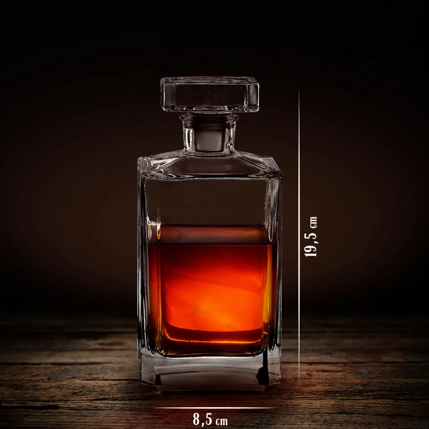 Maverton Karafka do Whisky – 700 ml - Nowoczesny Prezent dla Mężczyzny - Szkło Premium na Alkohol - Elegancki Design - Urodziny, Dzień Ojca, Rocznica