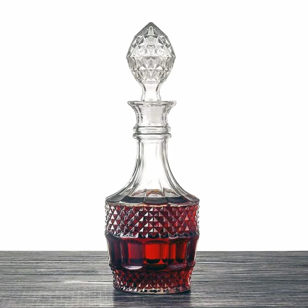 Skelang Karafka do whisky, szklana butelka karafka, karafka alkoholowa do whisky, brandy, wódki, pojemność 800 ml
