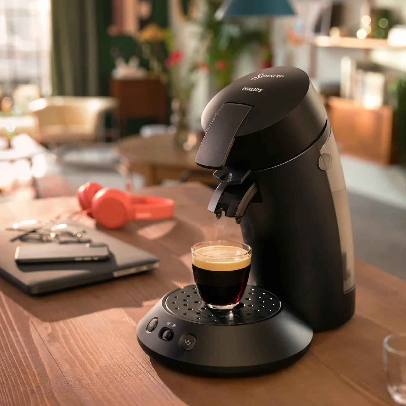 Philips SENSEO Ekspres do kawy na kapsułki CSA210/22 Czarny Fortepianowy