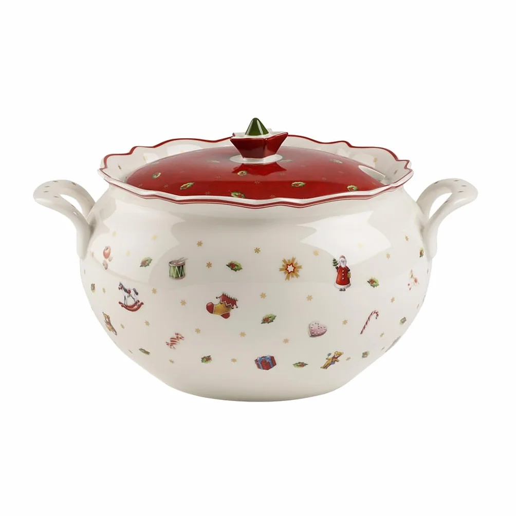 Villeroy & Boch Toy'S Delight Miska do Zupy z Uchwytami Biały Czerwony 3 l