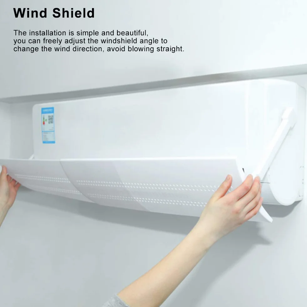 Chowany wall air conditioner deflector Wiatroszczelny Deflektor Klimatyzatora, Deflektor Klimatyzatora, Teleskopowa Przegroda Deflektora Zimnego Dziecka do Dzielone naczynia, tace i talerze
