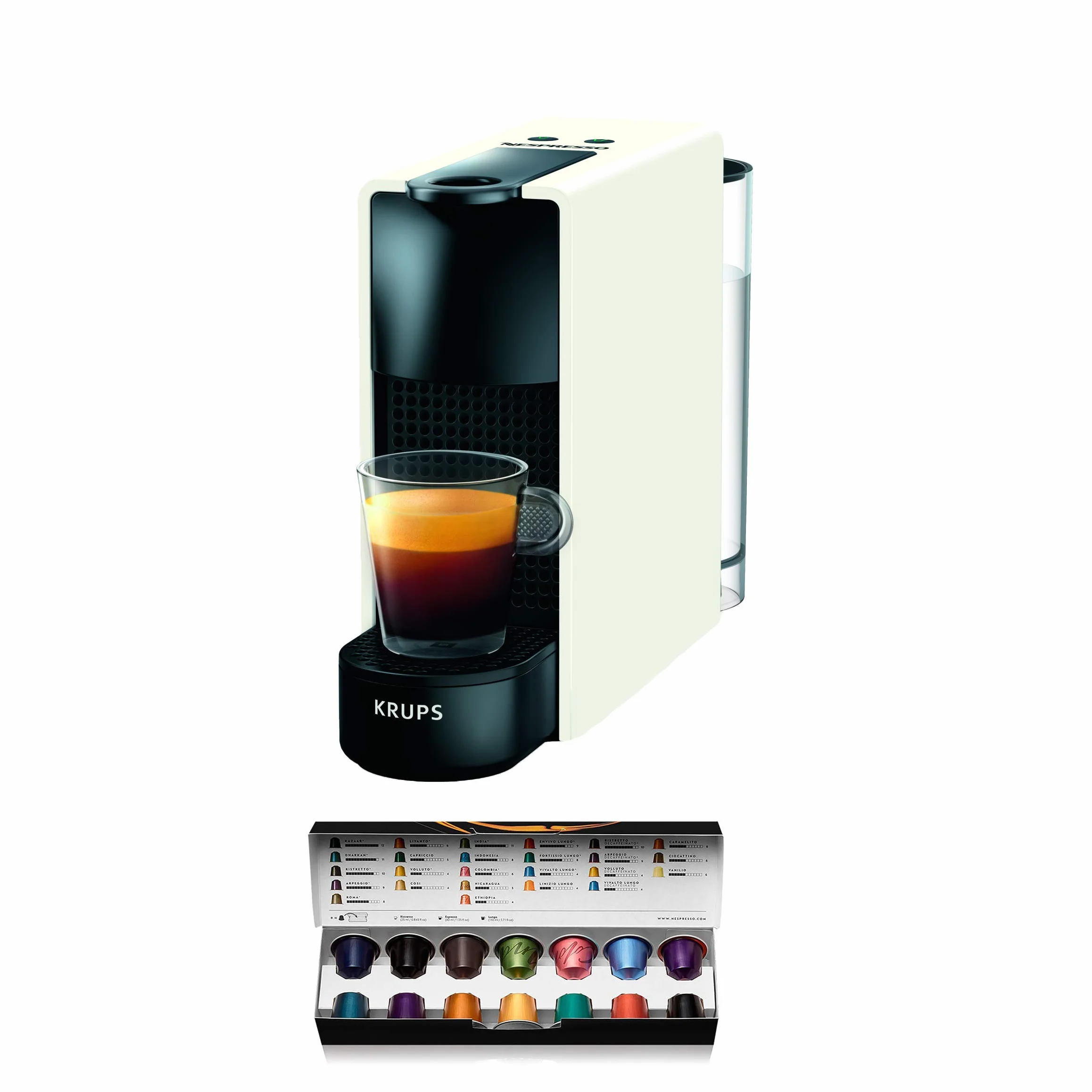 Krups Essenza Mini Ekspres do Kawy, Biały/Czarny, 1450W 240V