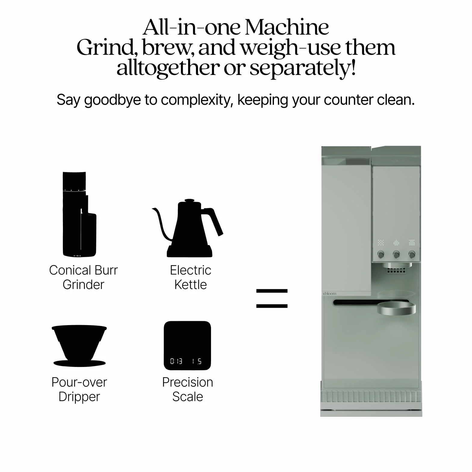 xBloom Studio - The Ultimate Coffee Machine – Drip Coffee Maker (Sage Green)