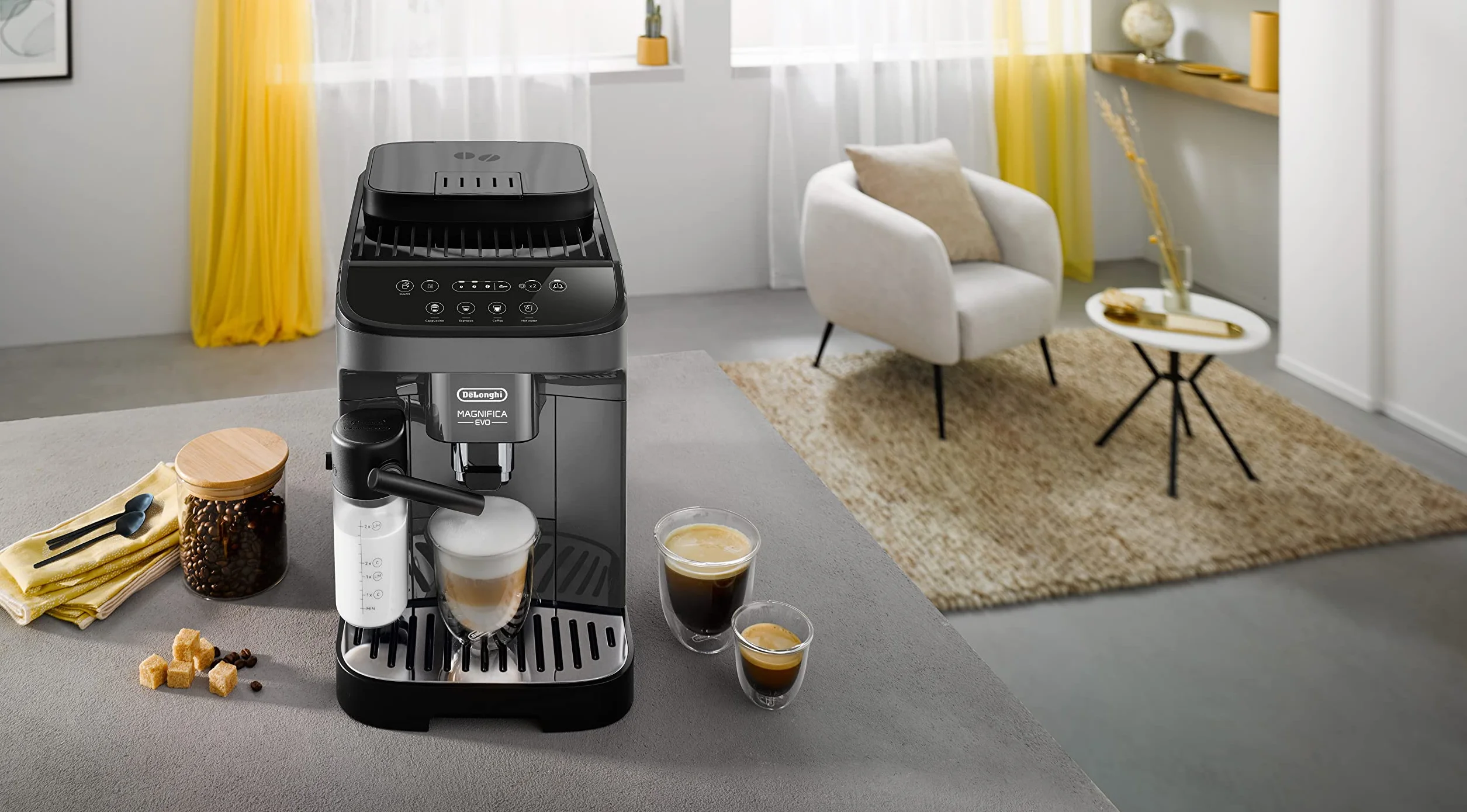 De'Longhi Magnifica Evo Ekspres do Kawy z Młynkiem, Czarny, 1450W 240V