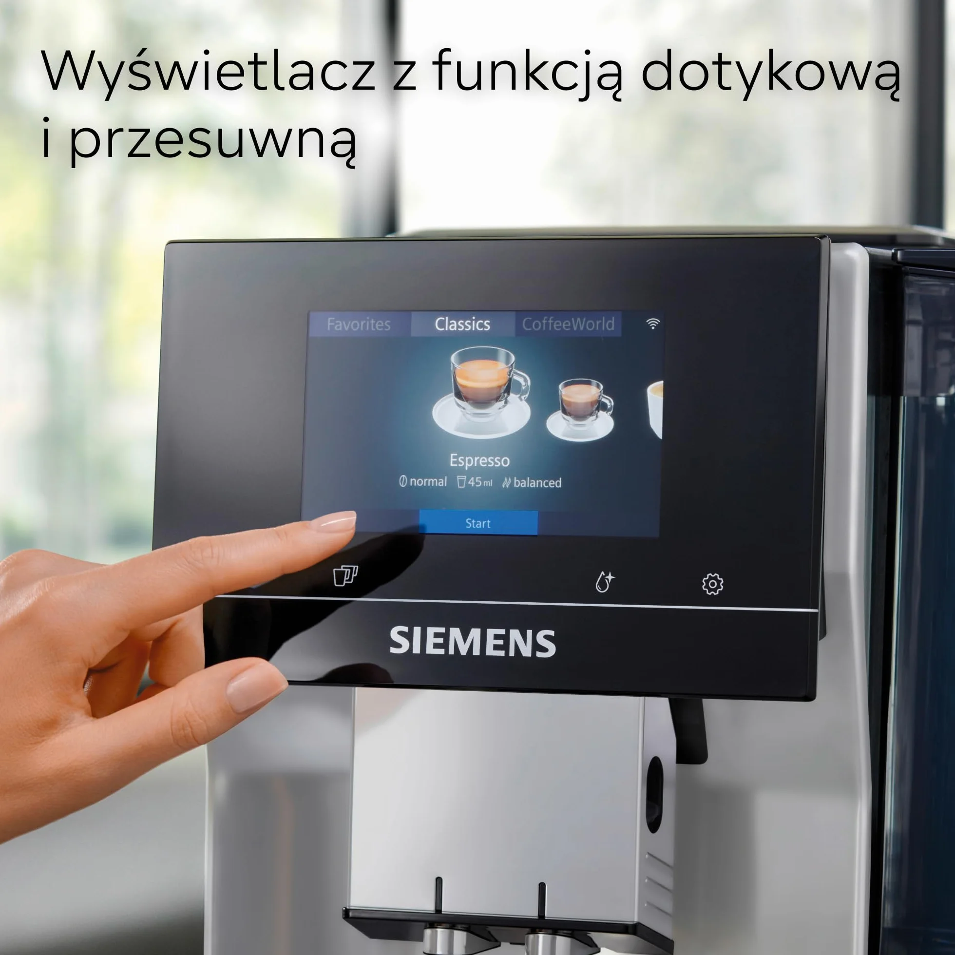Siemens EQ700 Classic automatyczny ekspres do kawy z iSelect, Cold Brew, Slow Brew, Home Connect TP715E17