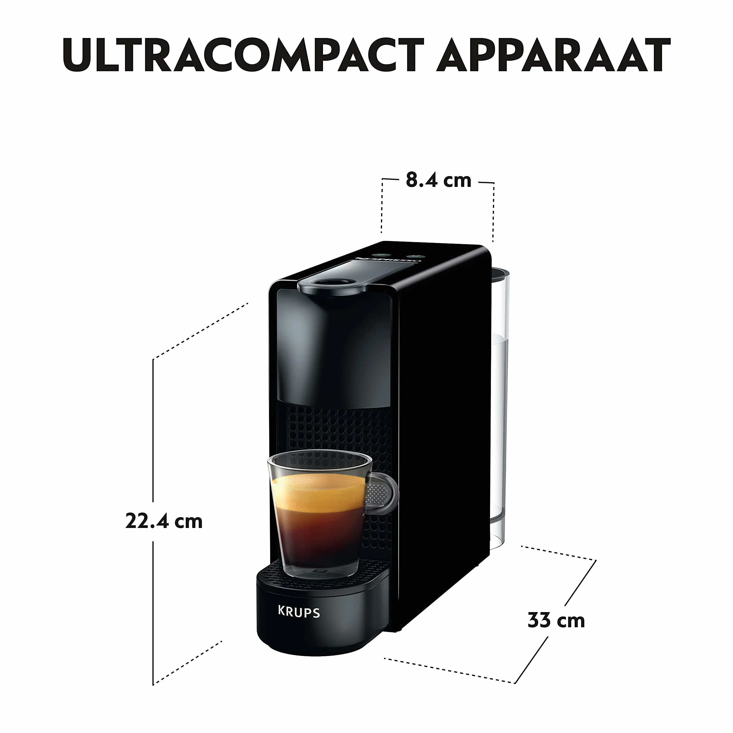Nespresso Essenza Mini Ekspres do Kawy, Czarny, 1200.0W 230.0V
