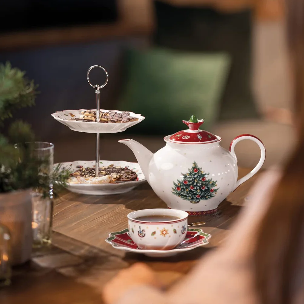 Villeroy & Boch Toy's Delight filiżanki do kawy zestaw 6 sztuk 200 ml porcelana premium białe czerwone