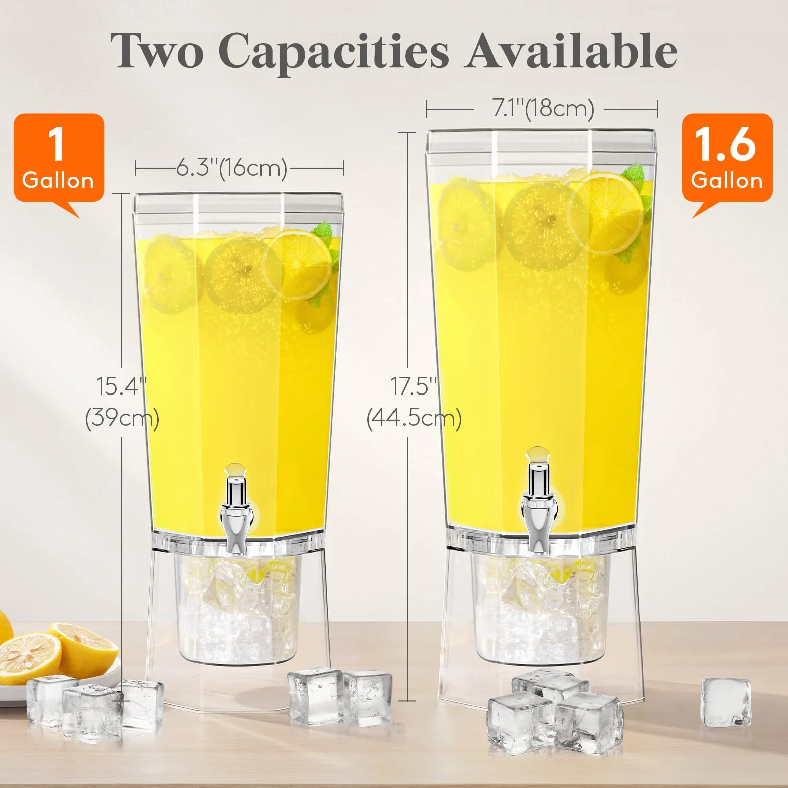 Lifewit Dozownik napojów 4 l z kranikiem, tworzywo sztuczne, ze stojakiem na koktajle, soki, wodę, herbatę, napoje, beverage dozownik z kranem, na imprezę, wesele, imprezy, 2 sztuki