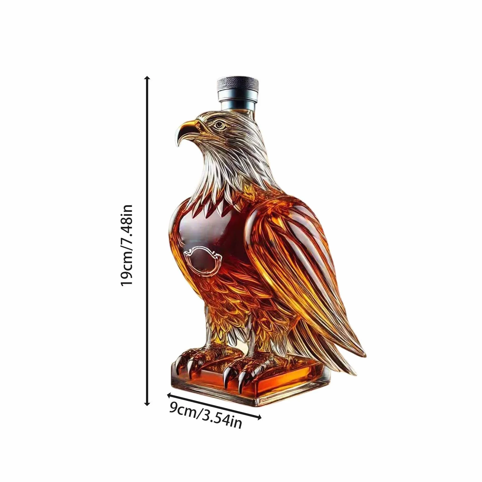 Adler butelka do whisky Jack Daniels, orzeł dekanter do whisky, wyjątkowy prezent dla miłośników, ojca, męża lub przyjaciela, dekoracja baru (2 szt.)