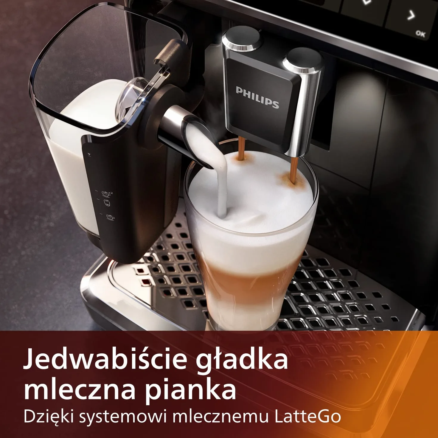 Philips 5400 Series EP5441/50 W pełni automatyczny ekspres do kawy LatteGo, 12 napojów, czarny