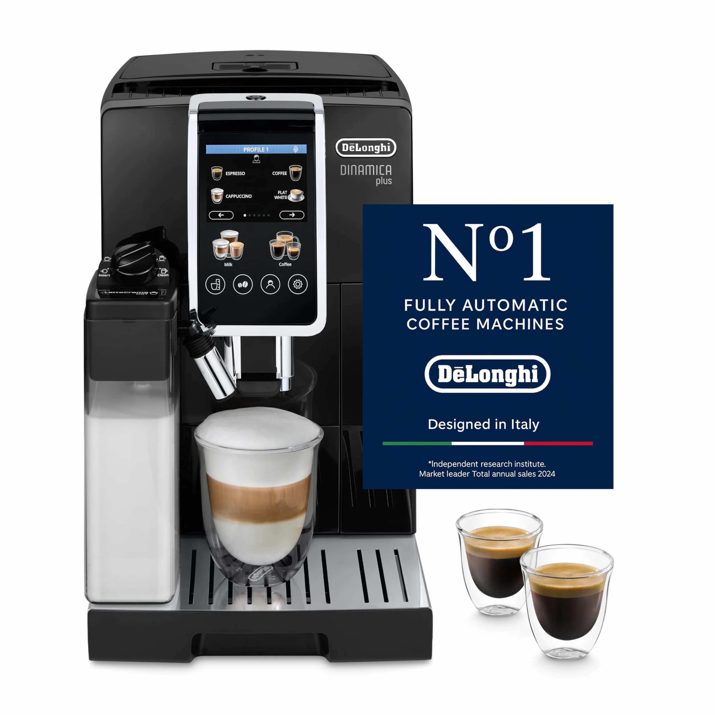 De'Longhi Dinamica Plus Ekspres do Kawy 1450 W 230 V Czarny