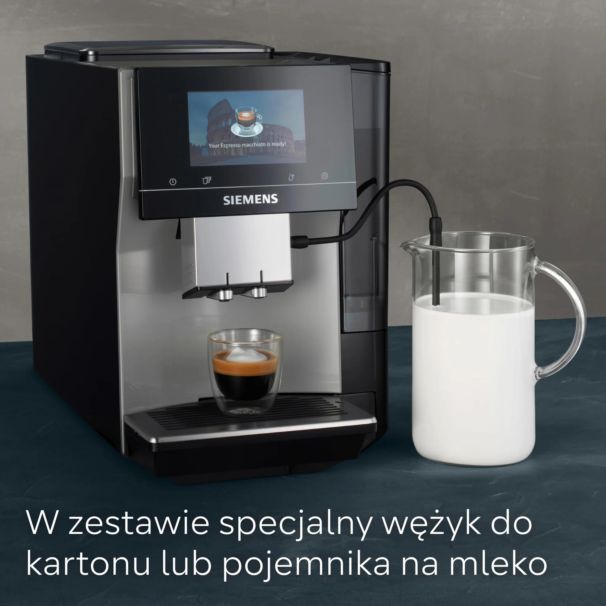 Siemens EQ700 Classic automatyczny ekspres do kawy z iSelect, Cold Brew, Slow Brew, Home Connect TP715E17