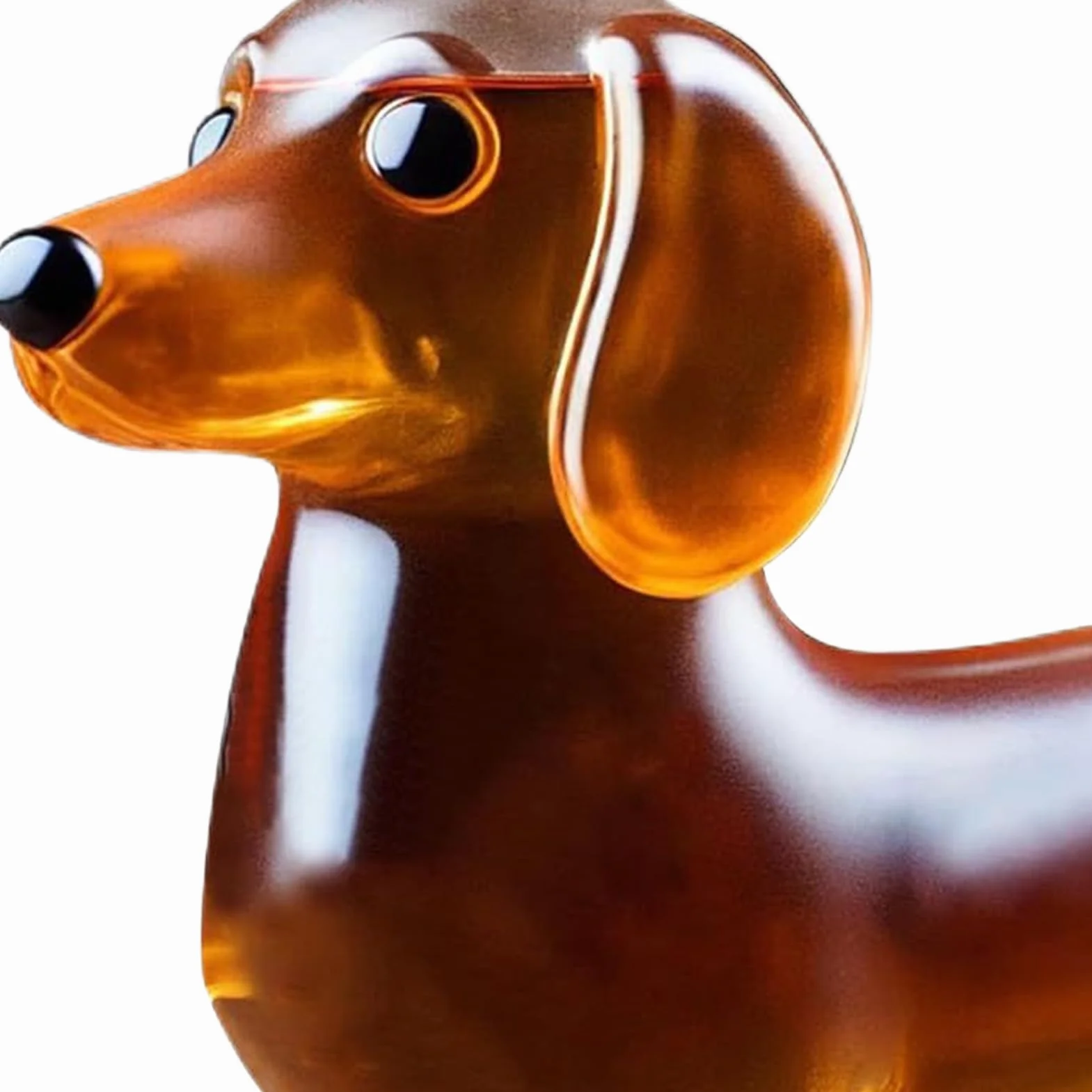 Zabawna butelka whisky – zestawy upominkowe do whisky dla mężczyzn | szklana karafka w kształcie jamnika statuetka zwierzę karafka ozdoba, elegancka półka ekspozycyjna do jadalni, restauracji