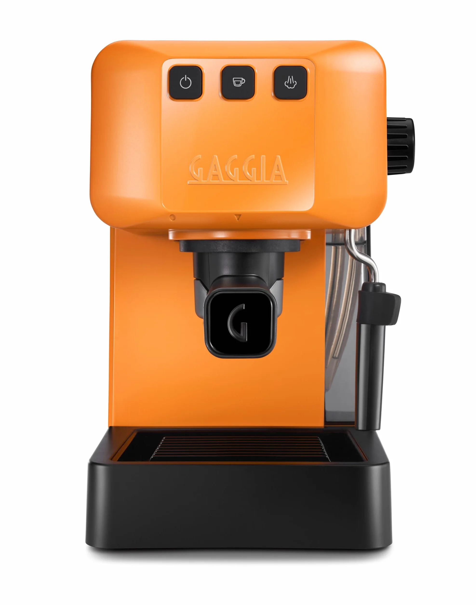 Gaggia EG2109 ORANGE Ręczny ekspres do kawy Espresso, mielona lub gofrowa, system POD do kremowego espresso z kapsułkami, automatyczna wstępna infuzja, 15 bar, nowy model 2023, 100% Made in Italy