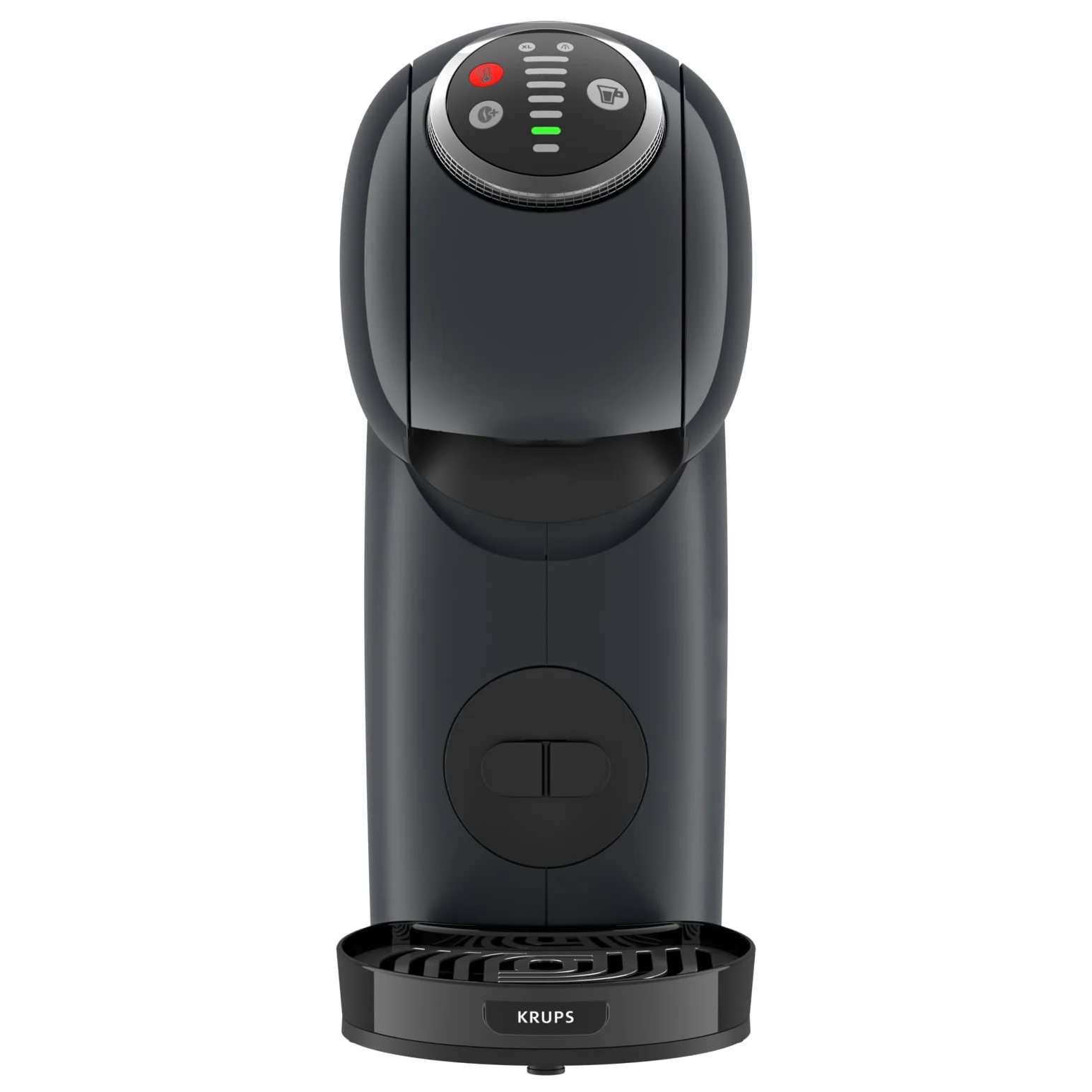 Krups KP340B NESCAFÉ Dolce Gusto Genio S Plus ekspres do kapsułek, espresso Boost, wybór temperatury, gorące i zimne napoje, ciśnienie pompy z 15 bar, zbiornik na wodę o pojemności 0,8 l, 1500 W, kolor Cosmic Grey