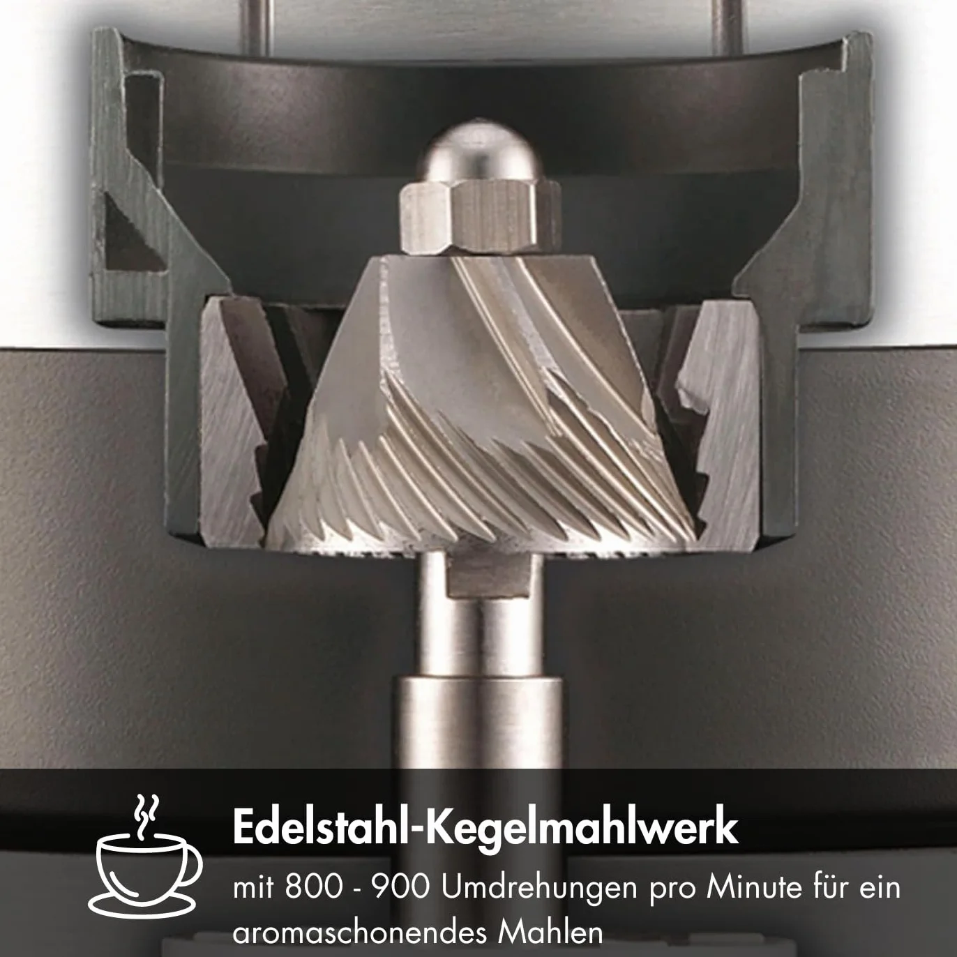 Graef CM800 Młynek Do Kawy, Aluminium, 128 W, Srebrny/Czarny