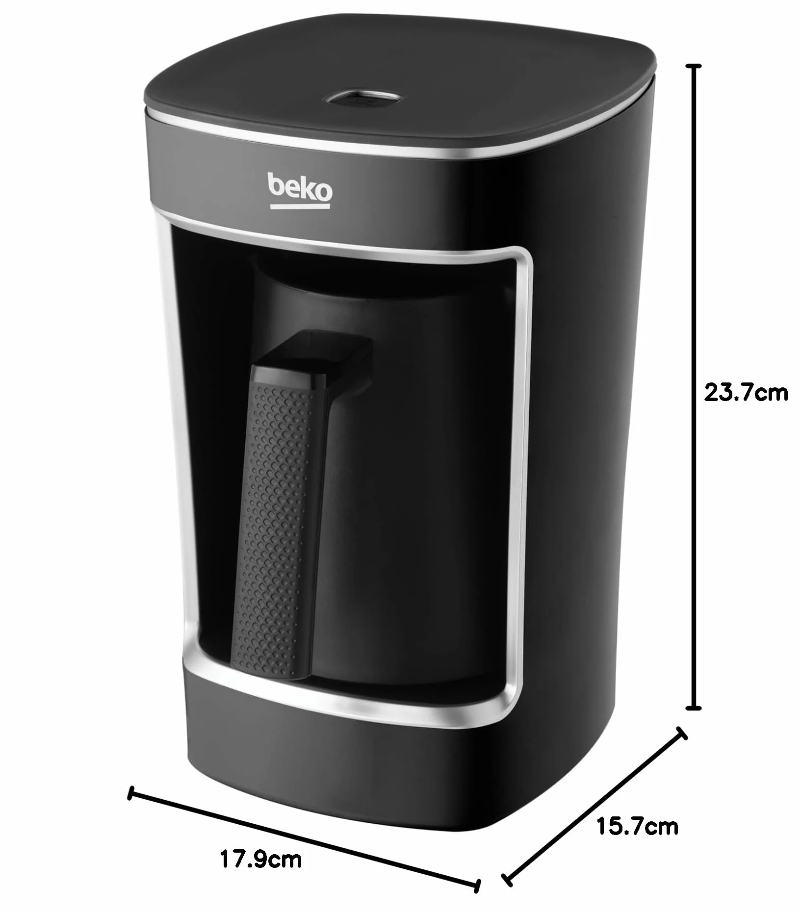 Beko TKM 2341 ekspres do kawy mokka, do 5 filiżanek, Cooksense, pienista, turecka kawa, Anti-Spill, obsługa jednym dotknięciem, czarny