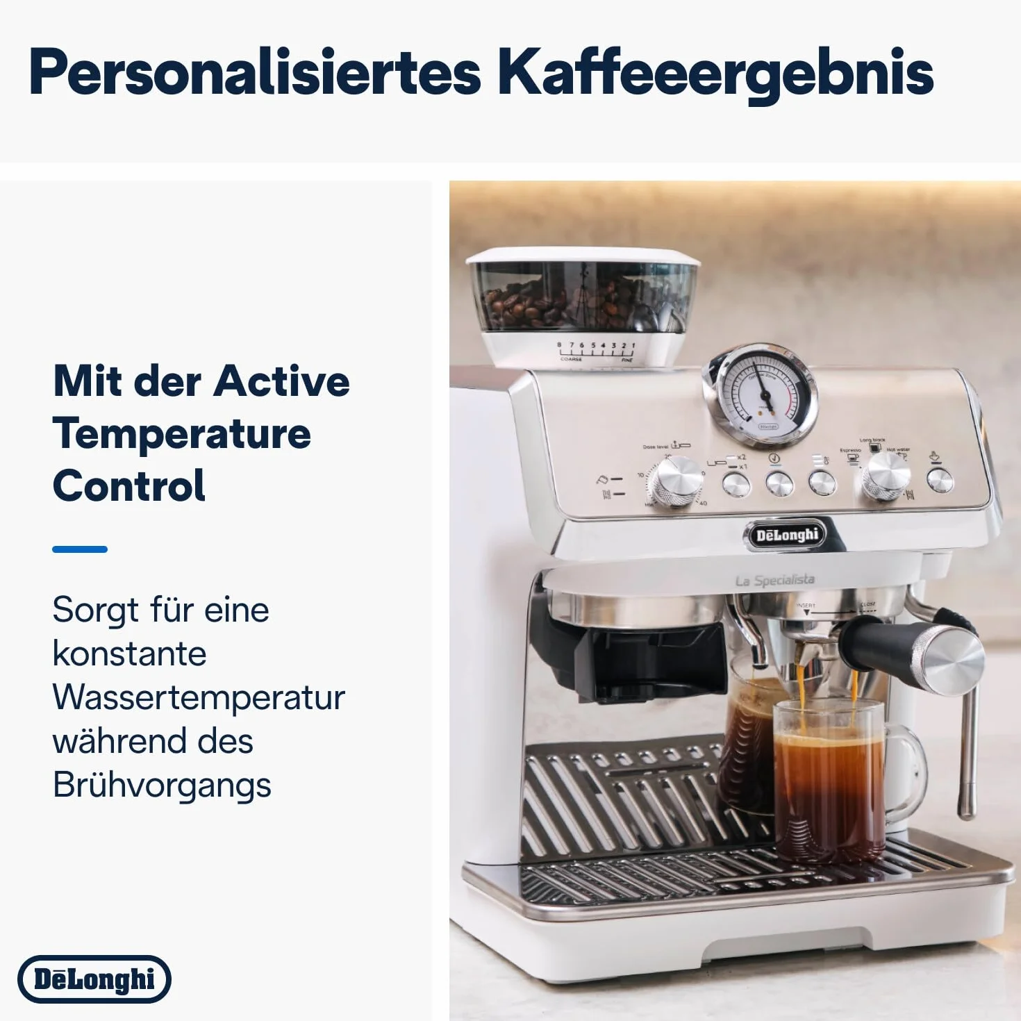 De'Longhi La Specialista Arte Ekspres do Kawy 1550W 240V Biały Srebrny