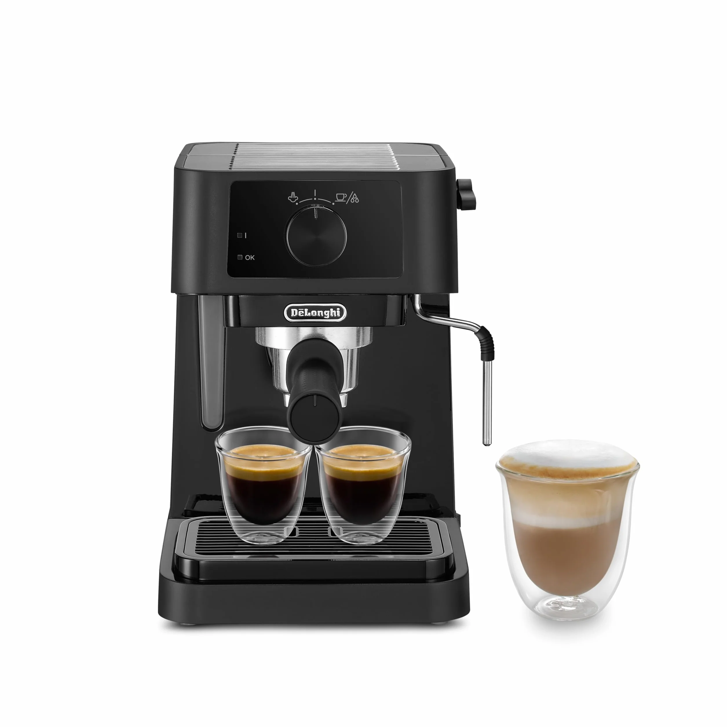 De'Longhi EC 230.BK Automatyczny Ekspres do Kawy, Tworzywo Sztuczne/Metal, 1100 W, 1 Litr, Czarny/Srebrny