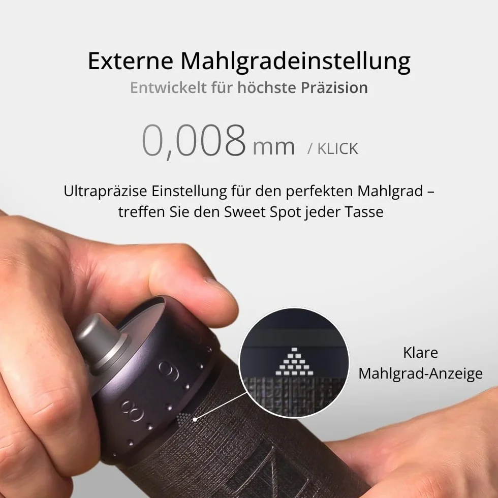 1Zpresso J-Ultra ręczny młynek do kawy z żelaza, stożkowo-szary, składany uchwyt, kubek z zamknięciem magnetycznym 40 g, precyzyjna regulacja numeryczna, szybsza wydajność mielenia, idealny do