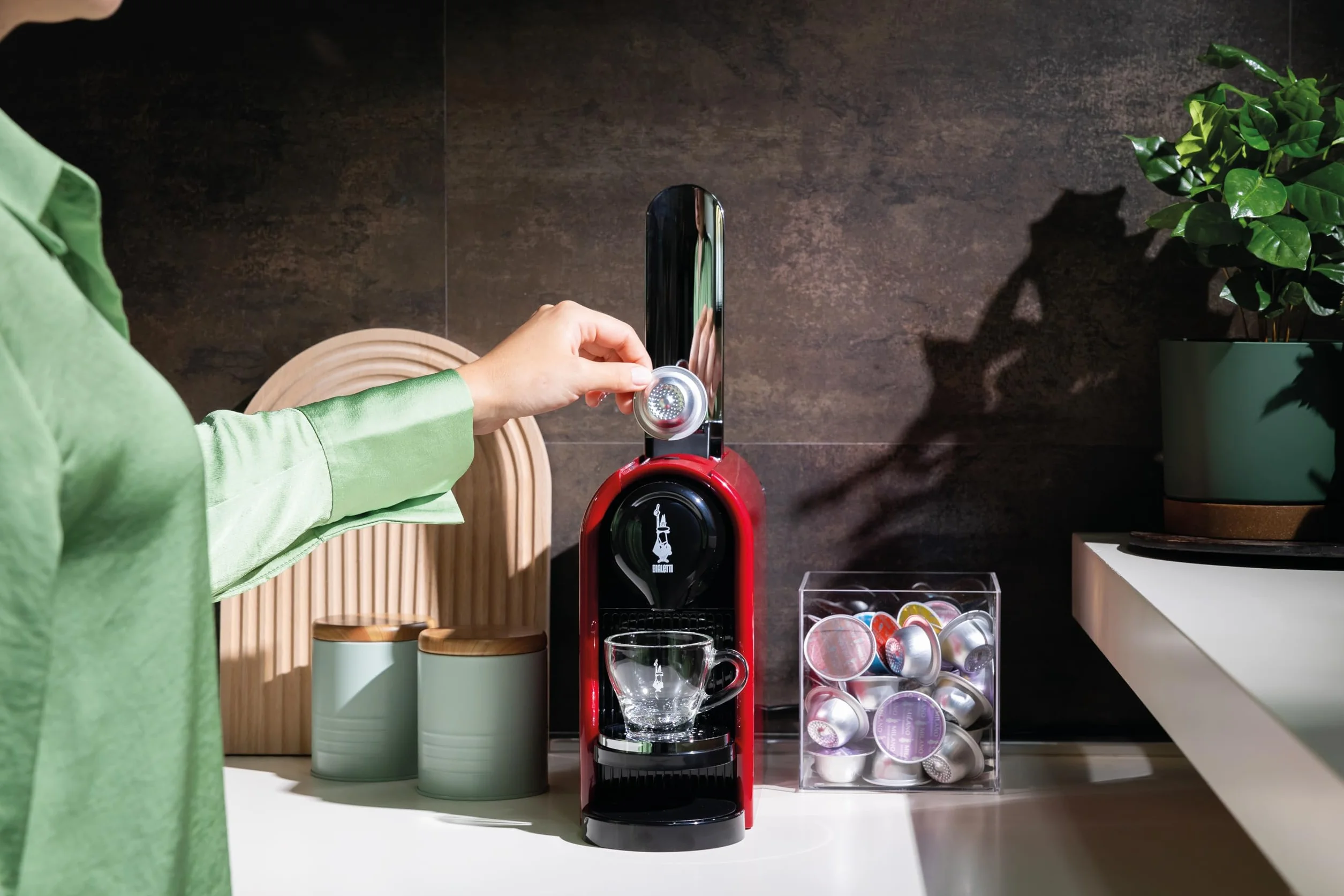 Bialetti Gioia PLUS aluminiowa ekspres do kawy do kapsułek biały 48 kapsułek