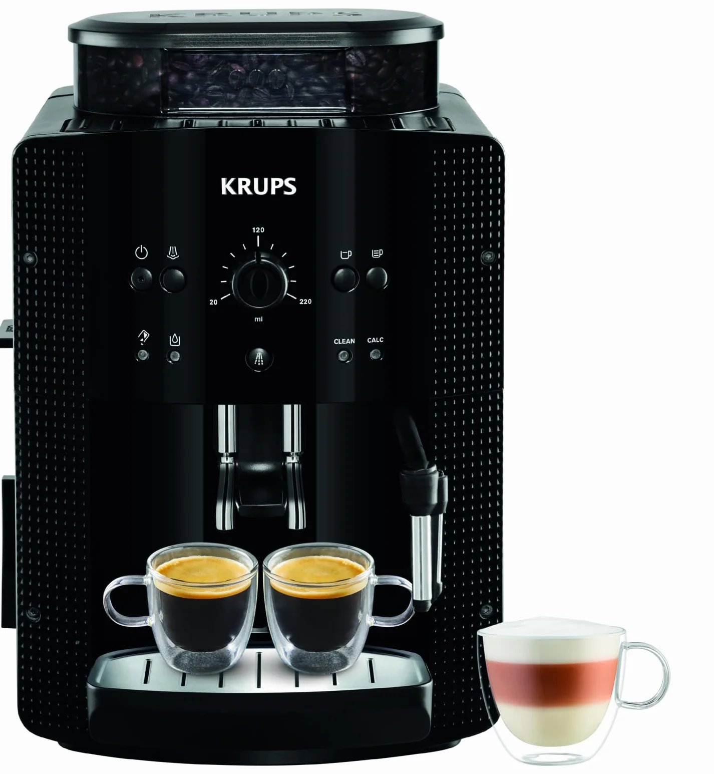 Krups Essential Noir Ekspres do Kawy, Czarny, 1,6L