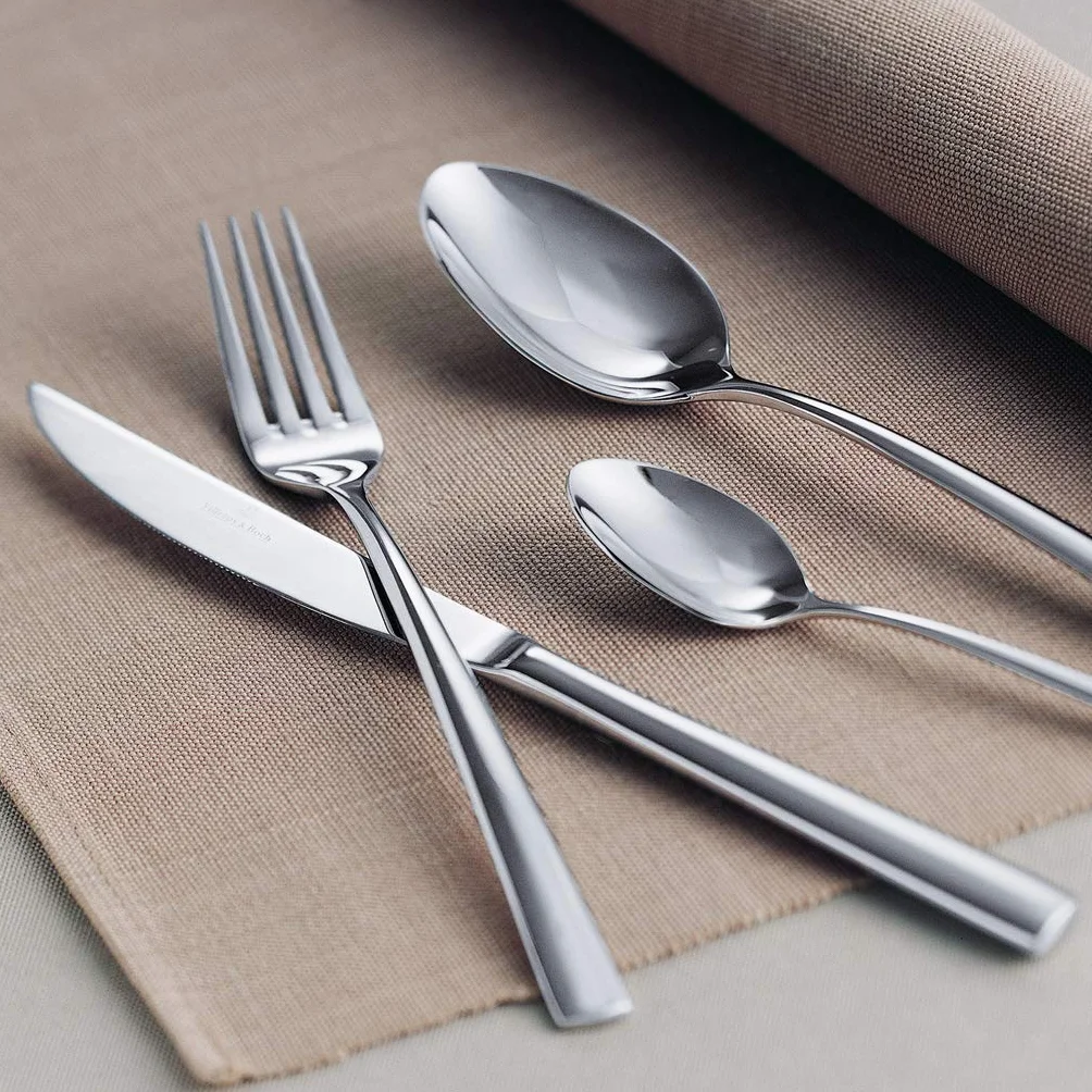 Villeroy & Boch Piemont Sztućce Stołowe, Stal Nierdzewna, Srebrny, 24 Elememty