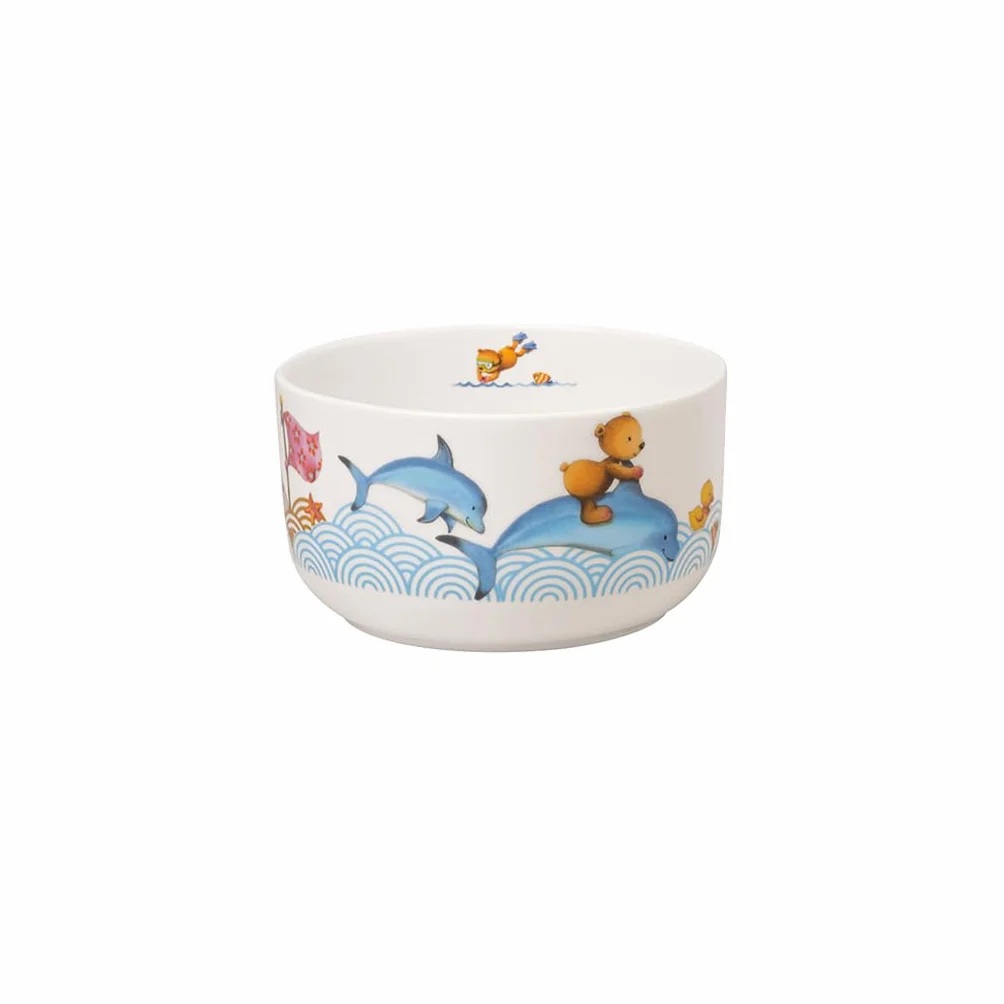 Villeroy & Boch Happy as a Bear miska na musli, 440 ml, wysokiej jakości porcelana, biała/kolorowa