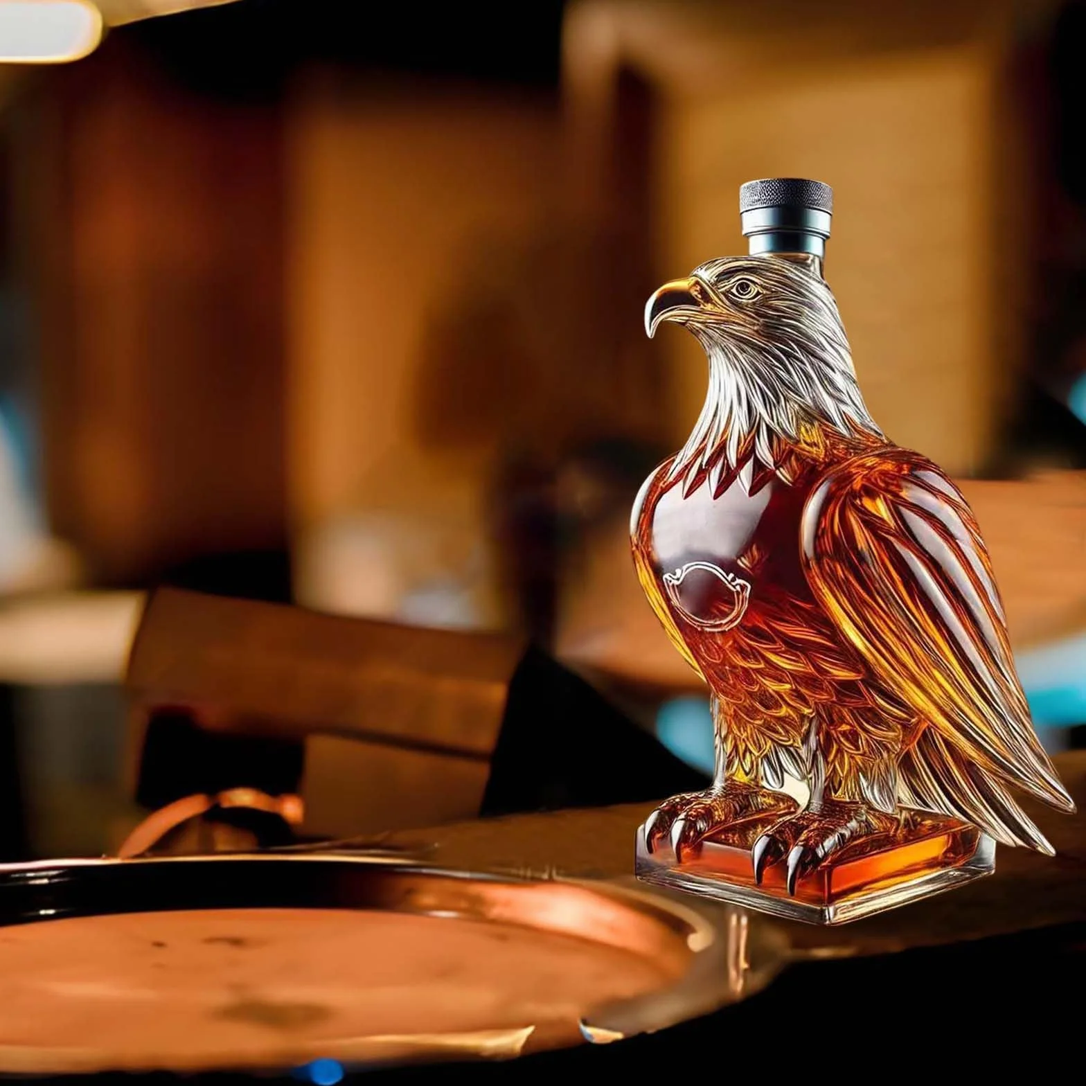 Adler butelka do whisky Jack Daniels, orzeł dekanter do whisky, wyjątkowy prezent dla miłośników, ojca, męża lub przyjaciela, dekoracja baru (2 szt.)