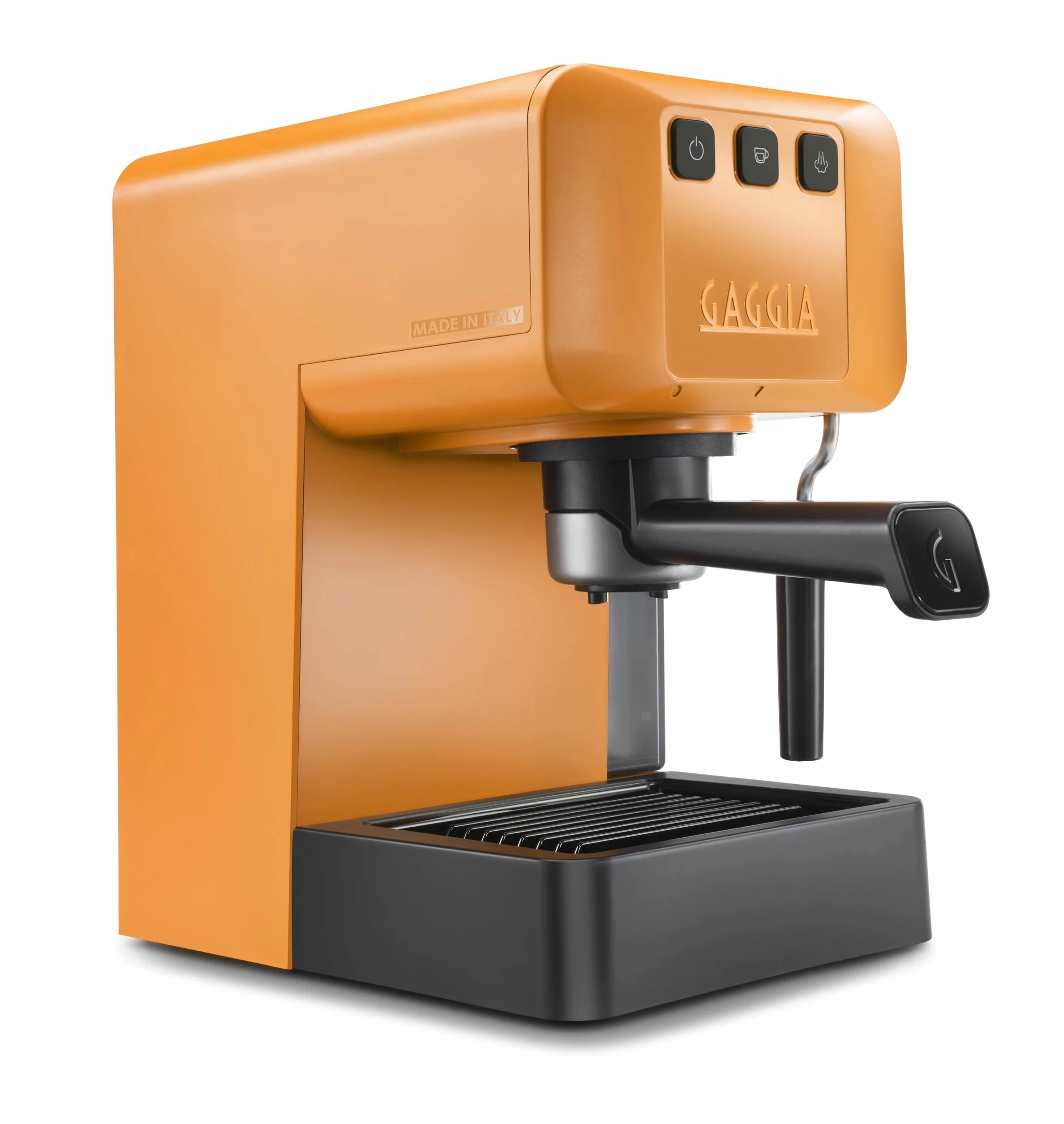 Gaggia EG2109 ORANGE Ręczny ekspres do kawy Espresso, mielona lub gofrowa, system POD do kremowego espresso z kapsułkami, automatyczna wstępna infuzja, 15 bar, nowy model 2023, 100% Made in Italy