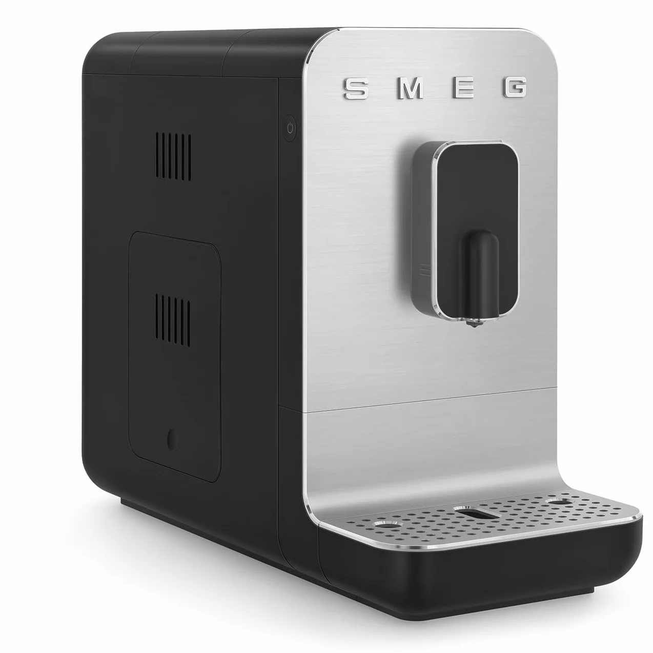 Smeg, Automatyczny ekspres do kawy espresso BCC11BLMEU, wbudowany młynek do ziarna, system termoblokowy, zbiornik na wodę 1,4 l, wyjmowany pojemnik na odpady, kompaktowe wymiary, 1350W, czarny