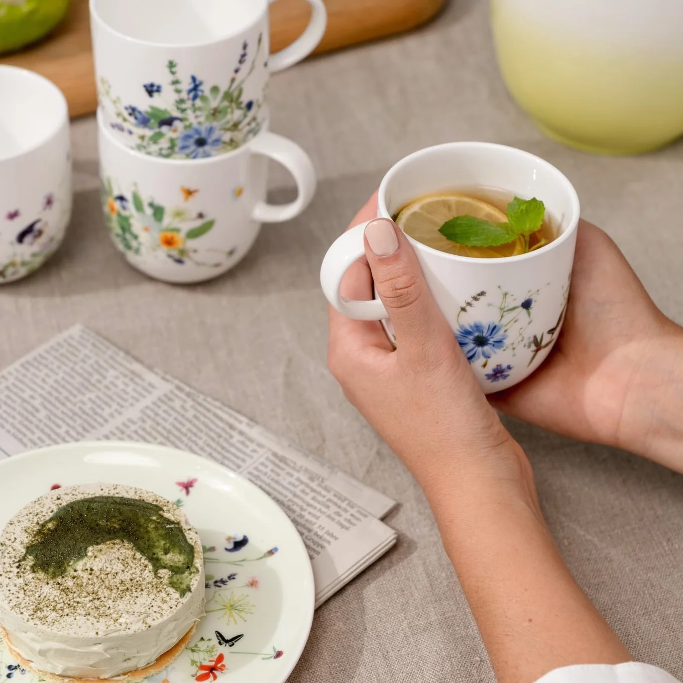 Rosenthal Brillance Grand Air Zestaw kubków z uchwytem 4-częściowy
