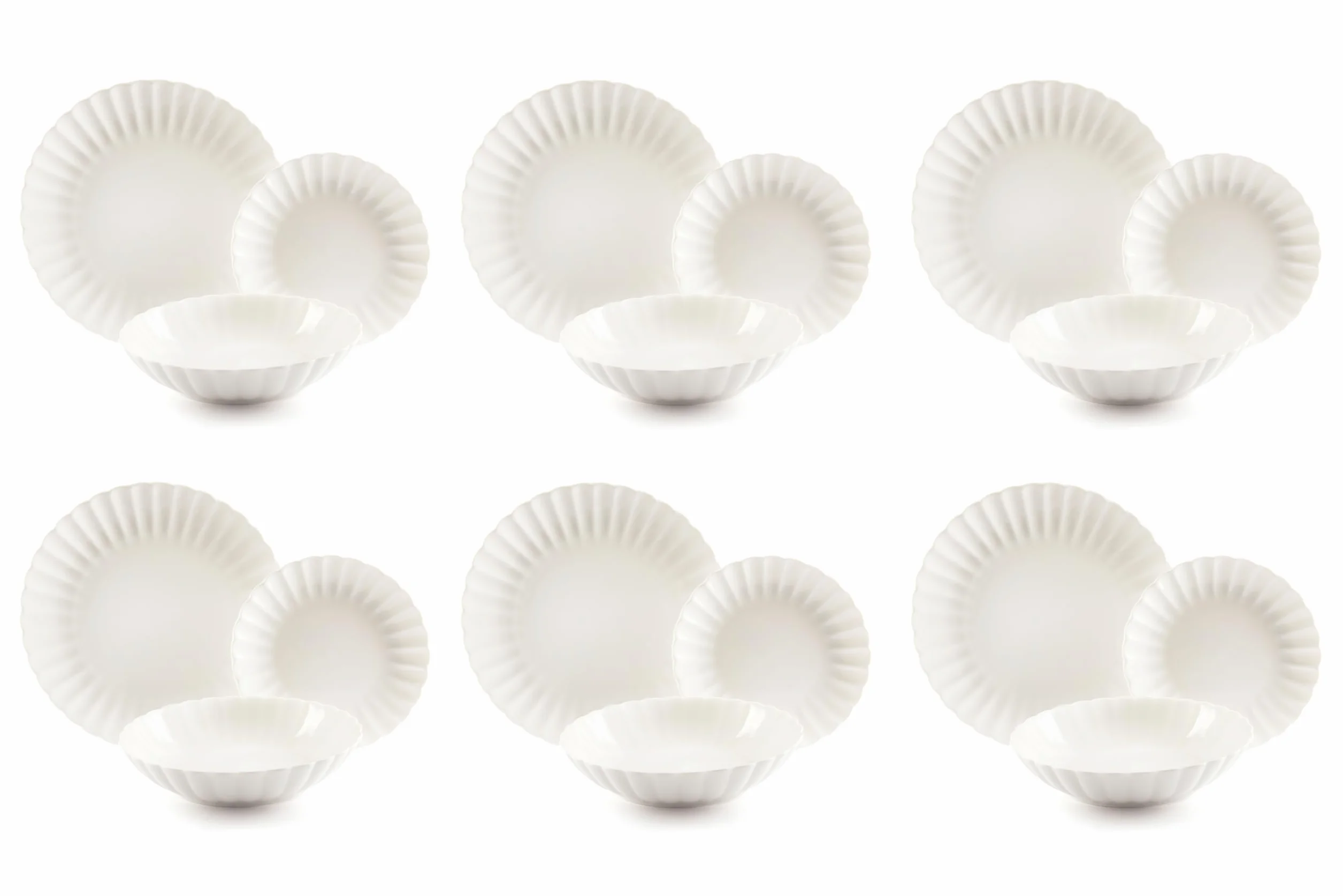 Excelsa Eliksir serwis obiadowy, 18 sztuk, biały, porcelana