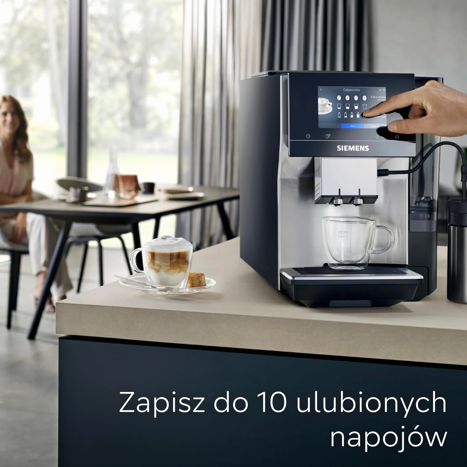 Siemens EQ700 Classic automatyczny ekspres do kawy z iSelect, Cold Brew, Slow Brew, Home Connect TP715E17