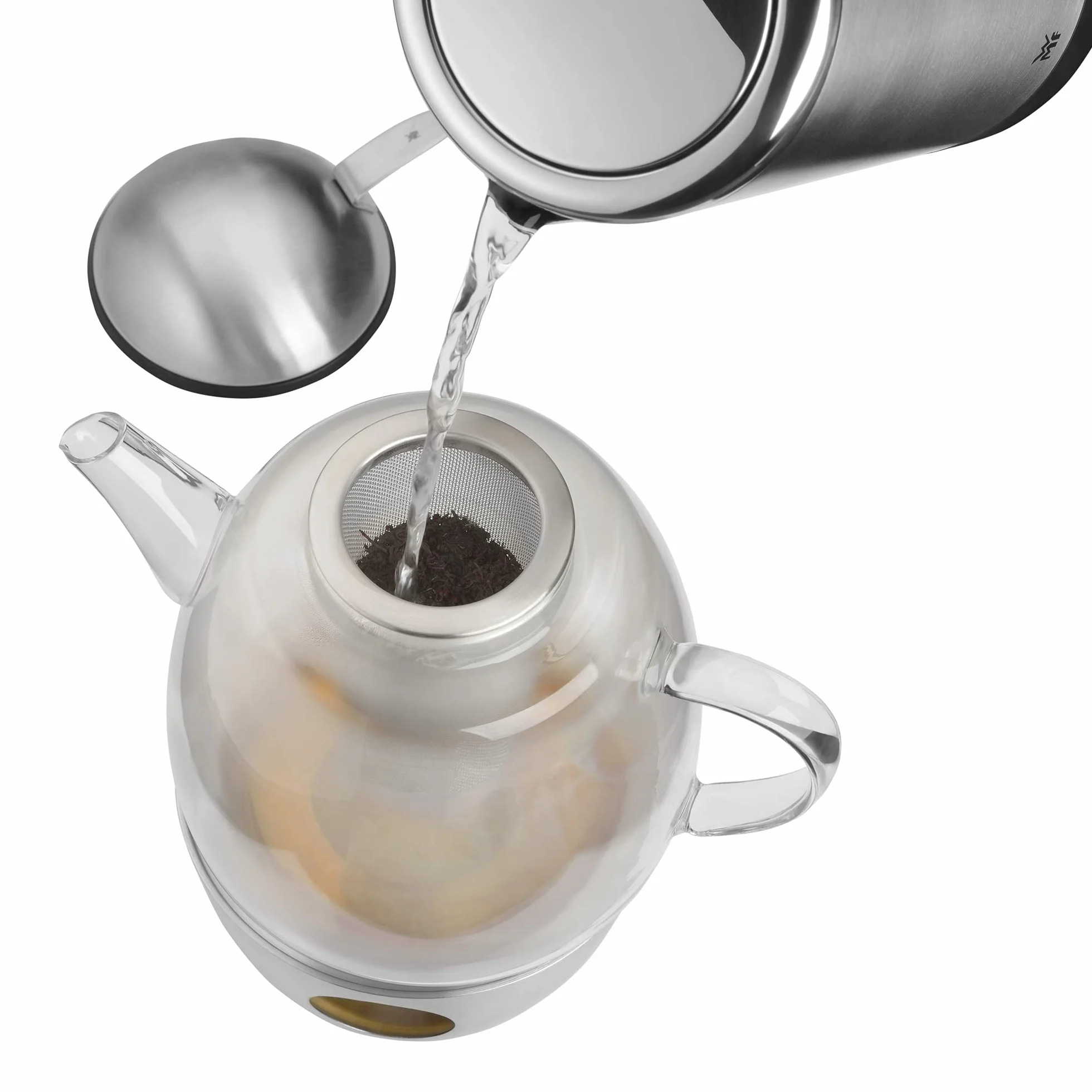 Wmf Smartea Dzbanek do Herbaty z Podgrzewaczem, Srebrny, 1 l