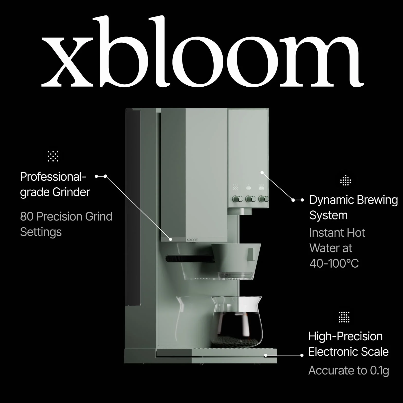 xBloom Studio - The Ultimate Coffee Machine – Drip Coffee Maker (Sage Green)